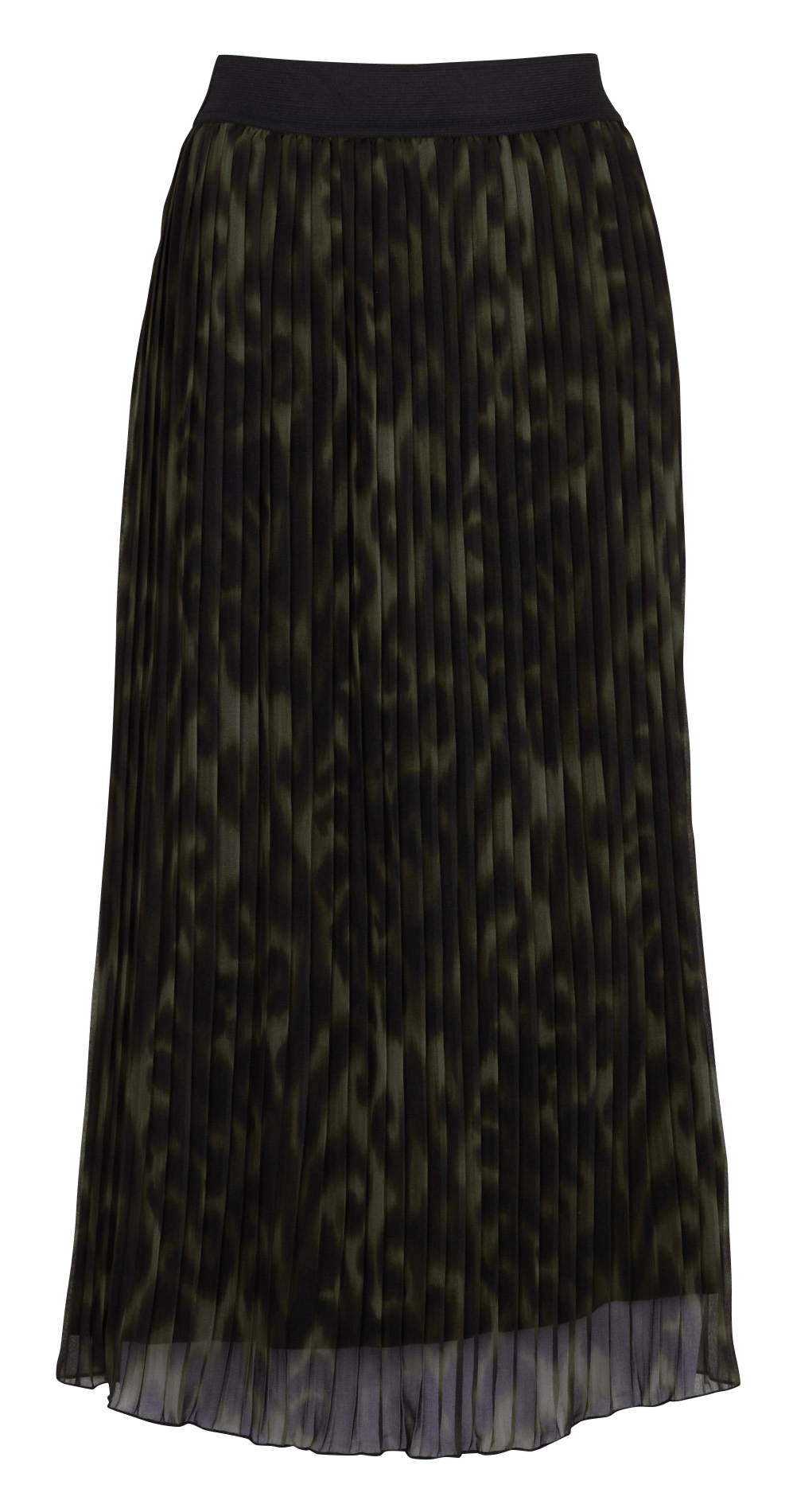 Jupe longue plissée à imprimé tie & dye animalier LA FEE MARABOUTEE Vert