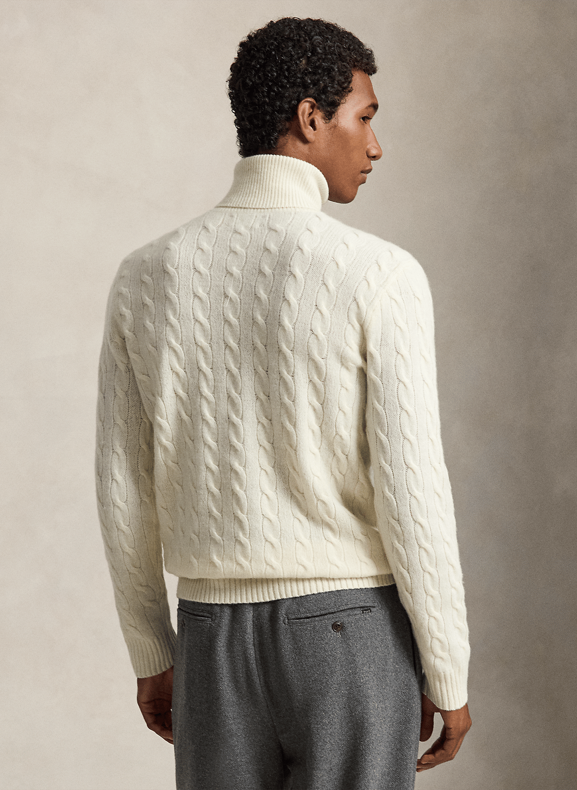 Pullover aus Wollmix mit Stehkragen POLO RALPH LAUREN Beige