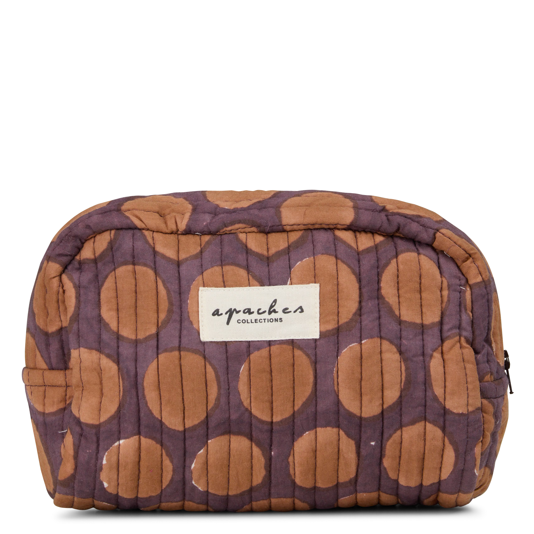 Trousse de toilette matelassée  APACHES COLLECTIONS Marron