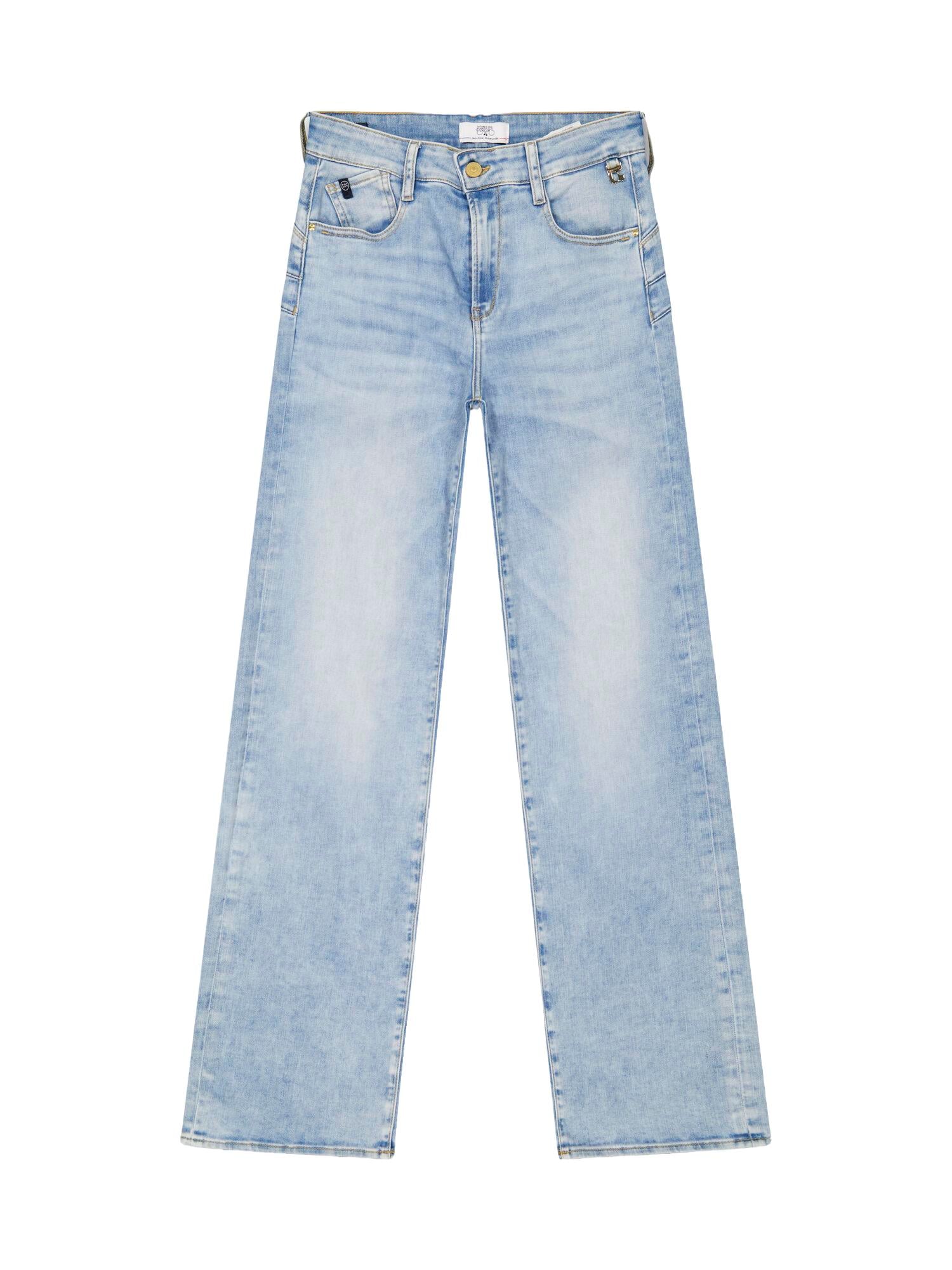 High-waisted loose-fit zip jeans LE TEMPS DES CERISES Blue