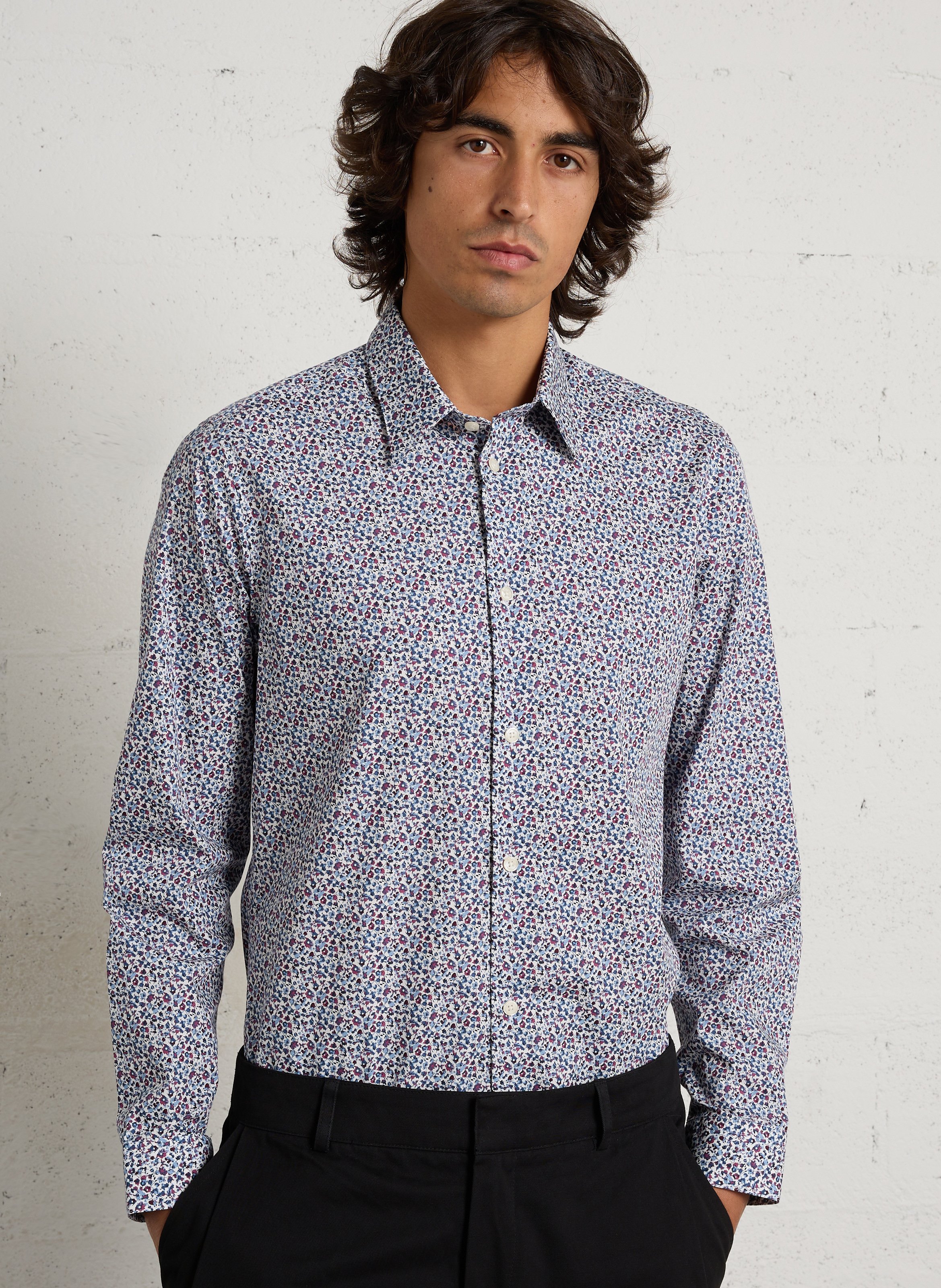 Baumwollbluse mit klassischem Kragen AU PRINTEMPS PARIS Mehrfarbig