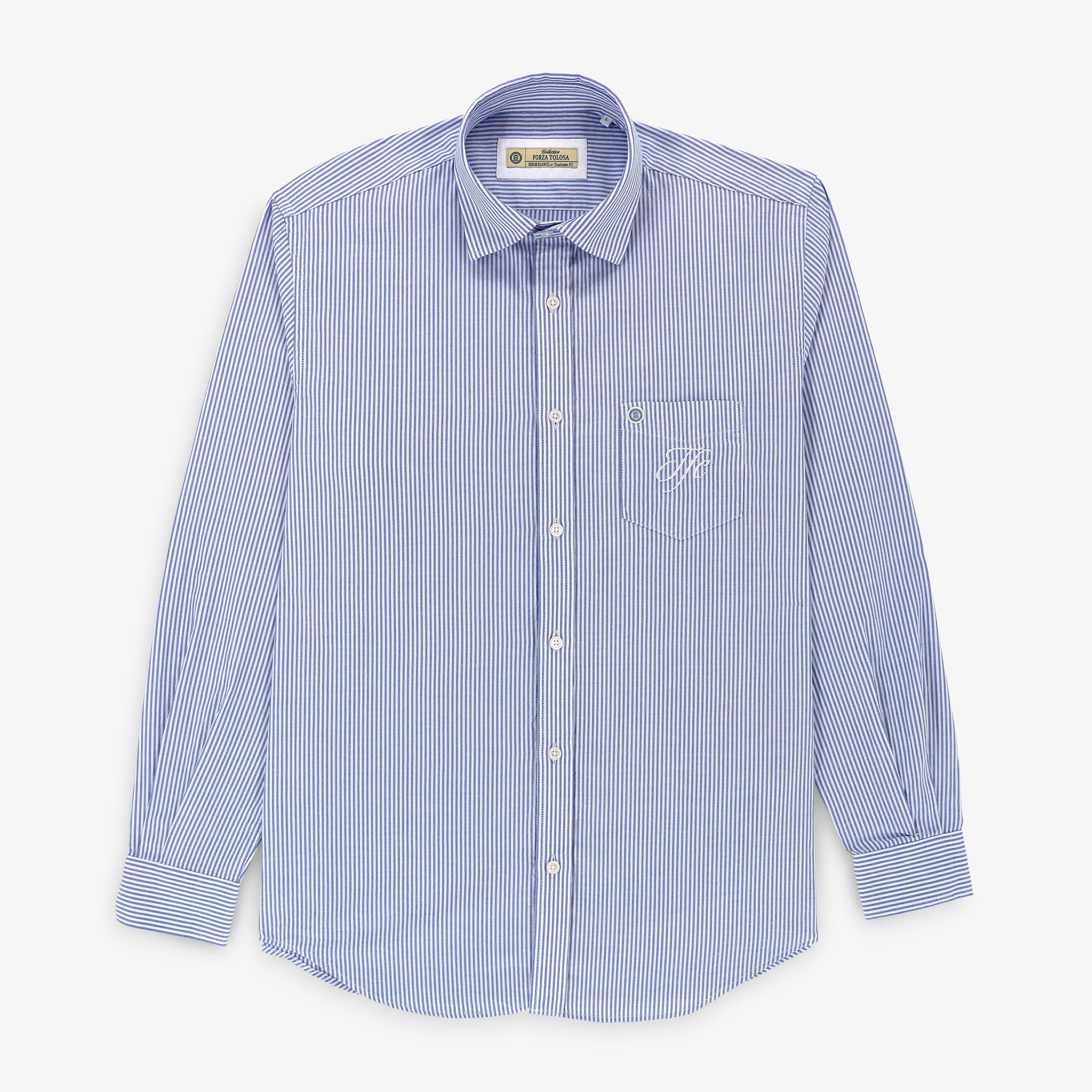 Long-sleeved cotton shirt SERGE BLANCO Blue