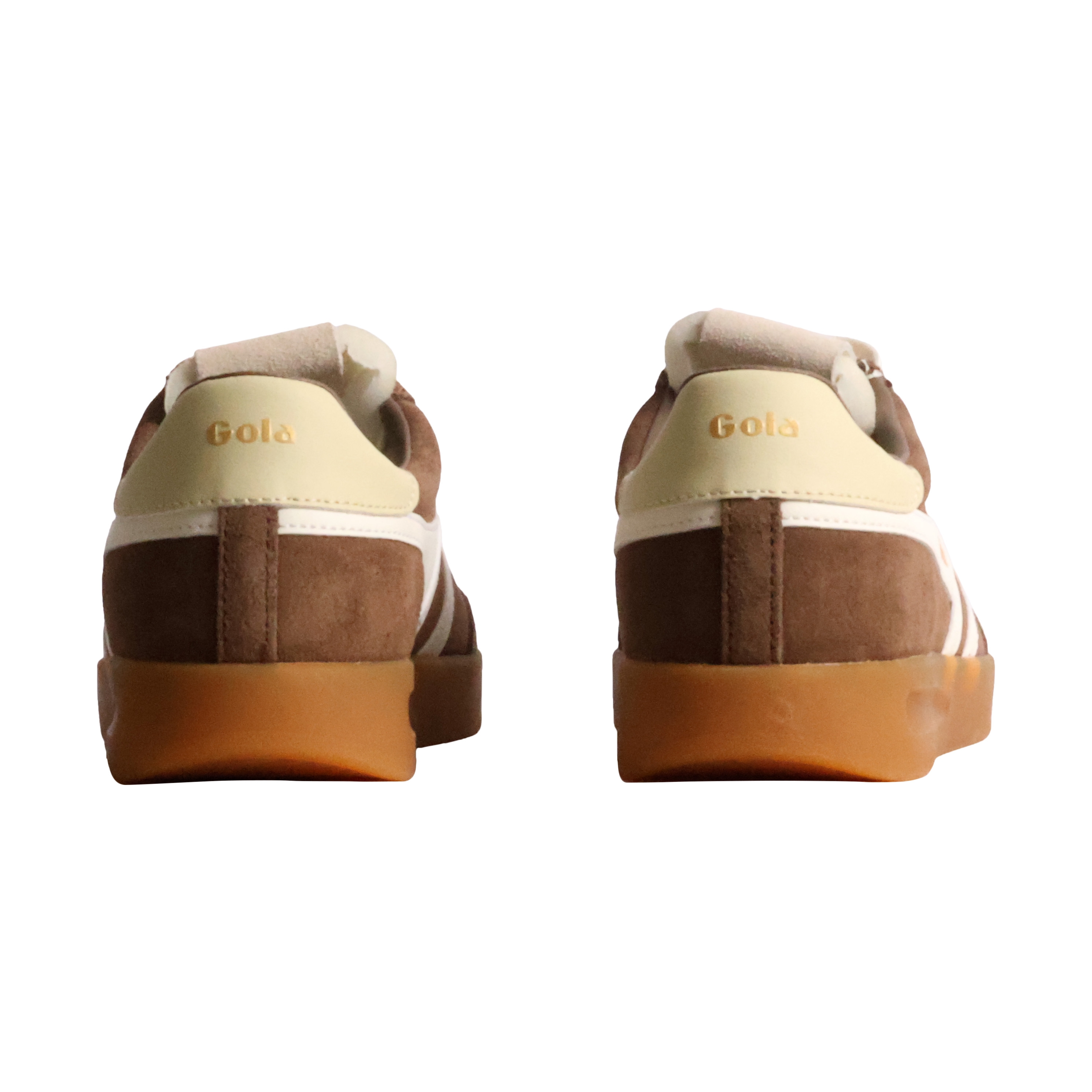Buttermilk leather low-top sneaker with gum sole GOLA Brown