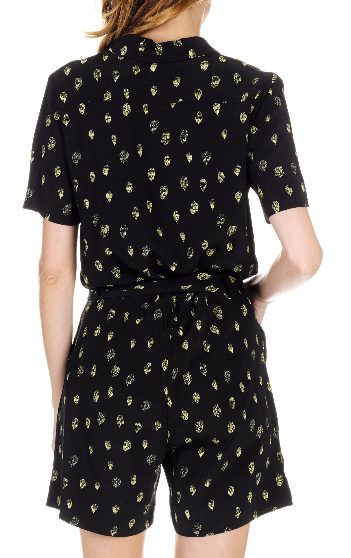 Combishort imprimé avec ceinture  ATTIC AND BARN Noir