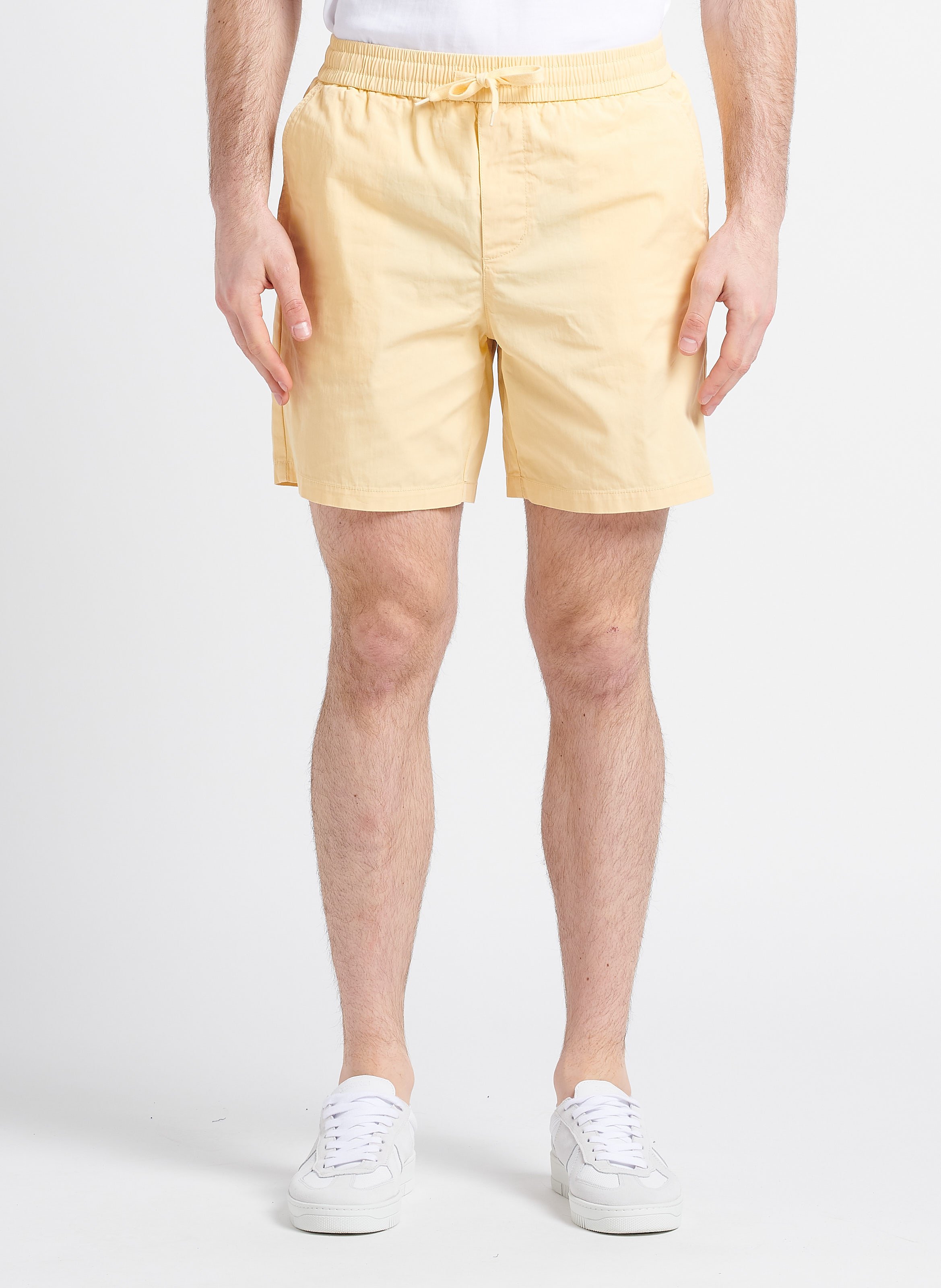 Gerade geschnittene Shorts aus Baumwoll-Mix MINIMUM Gelb