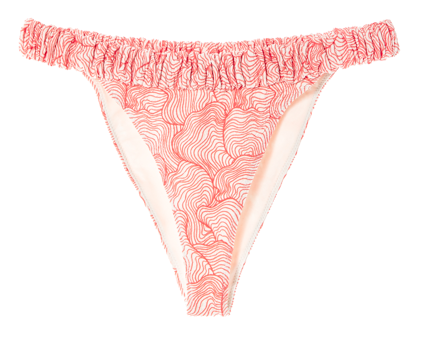 Bas de bikini échancré  Rouge