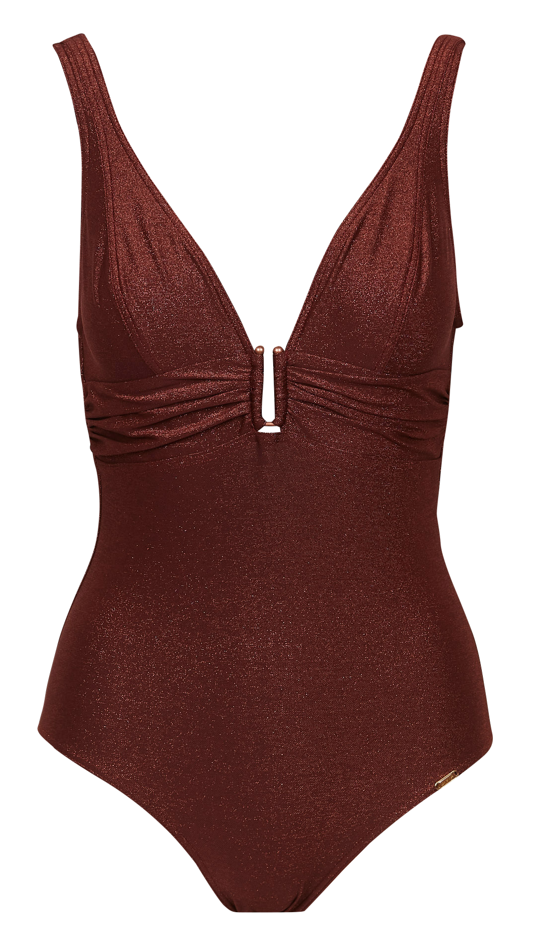 Badeanzug in Metallic-Optik LIVIA Braun