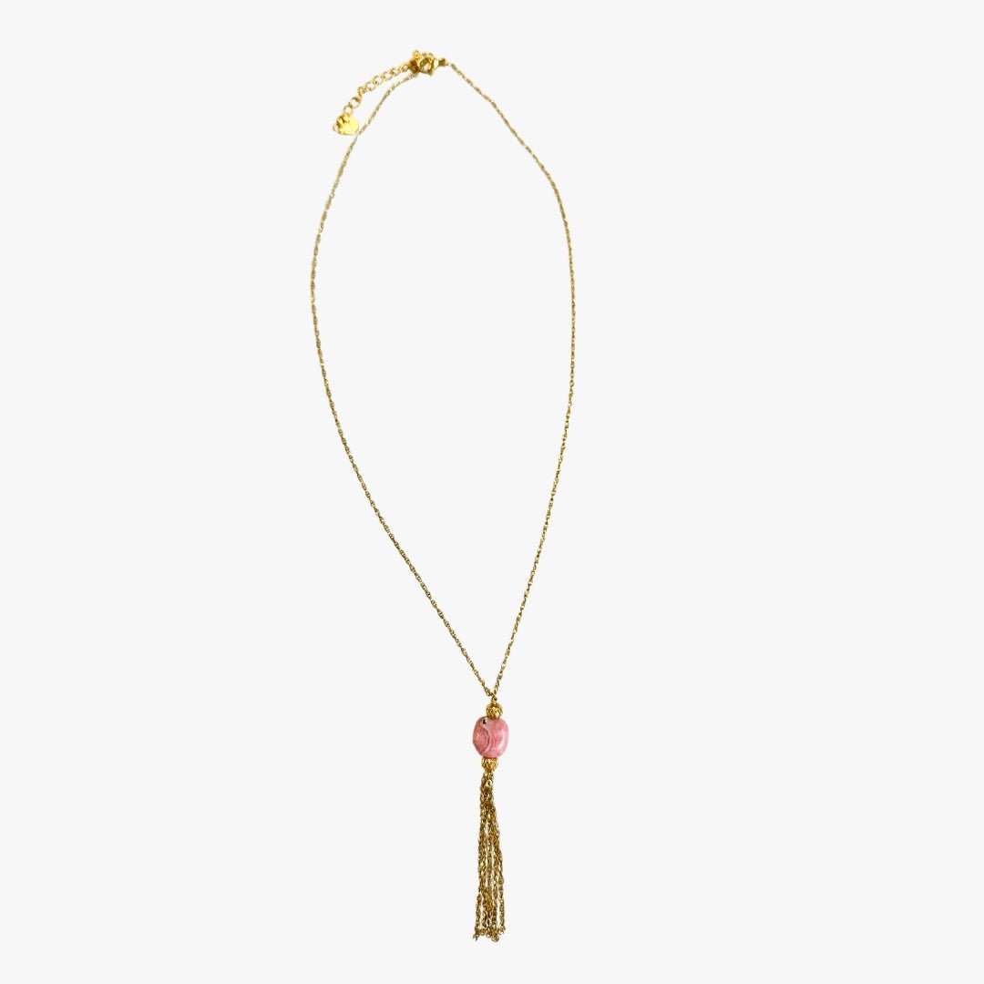 Rhodochrosite necklace GINANDGER Pink