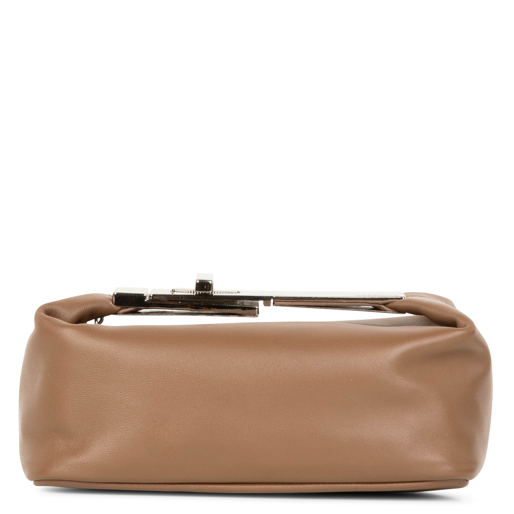 Small leather bag with metal handle BERENICE