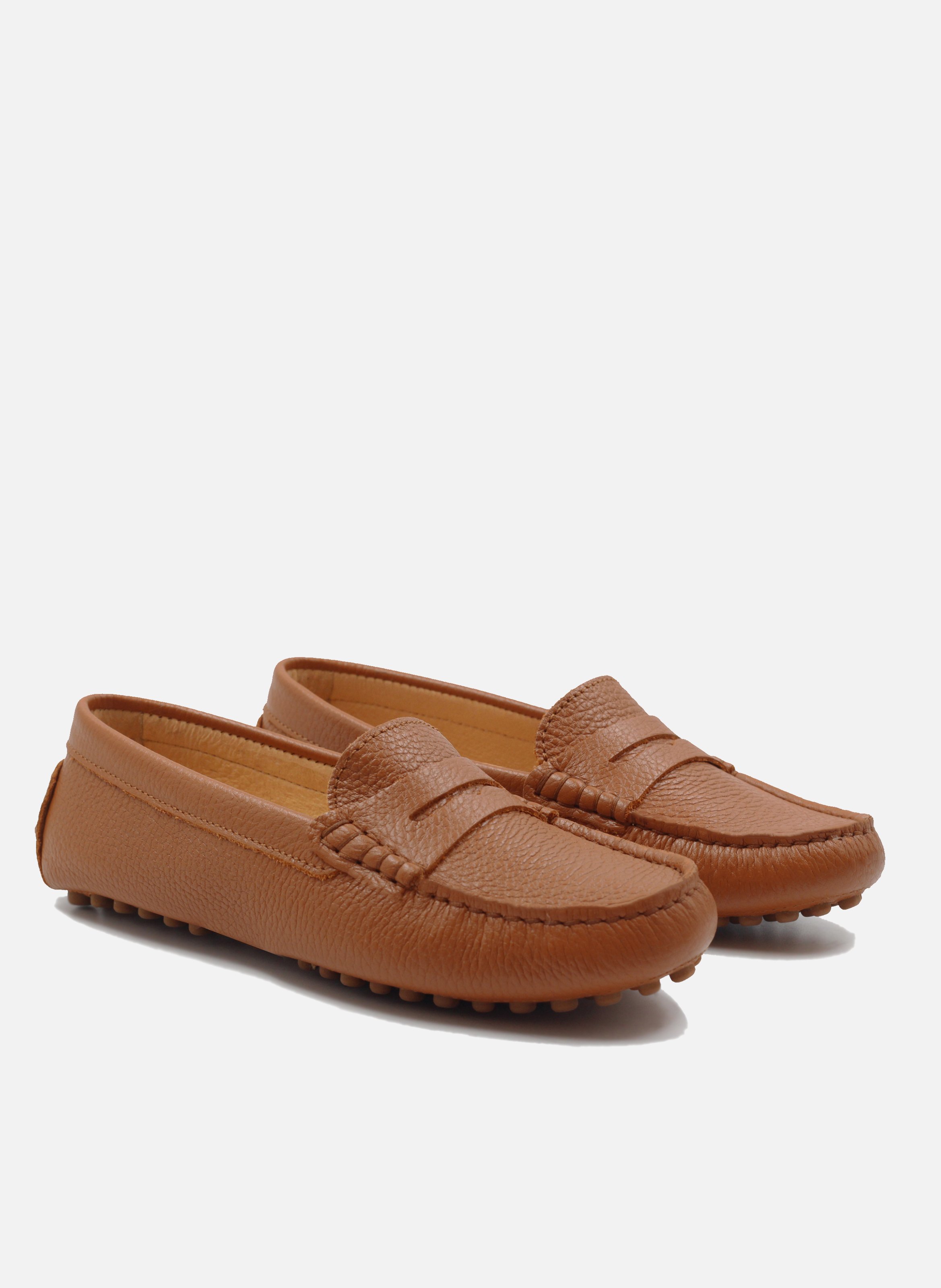 Grained leather loafers JULES & JENN Brown