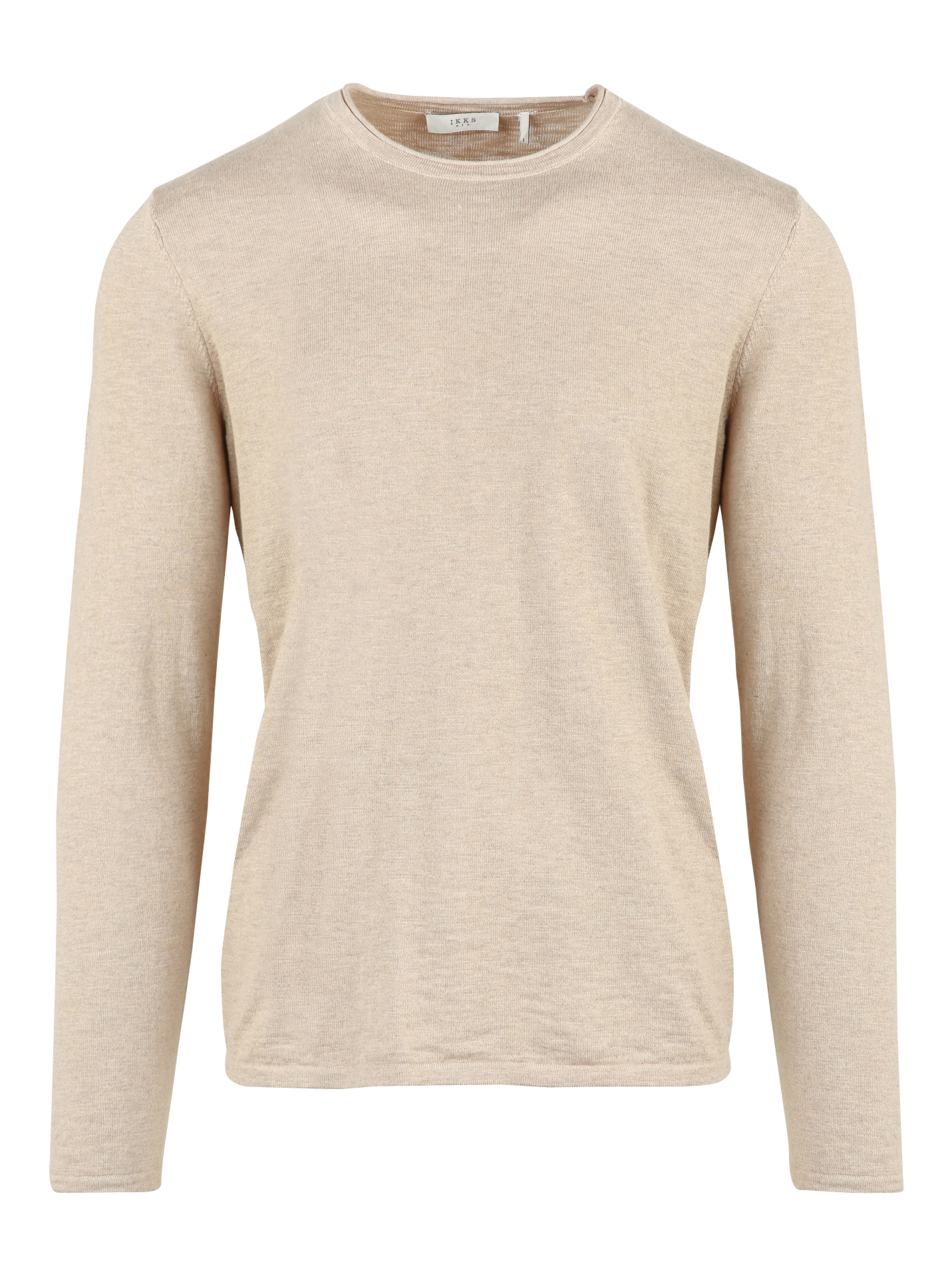 Straight cotton sweater  Beige