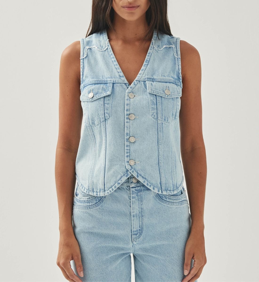 Denim vest ALOHAS Blue