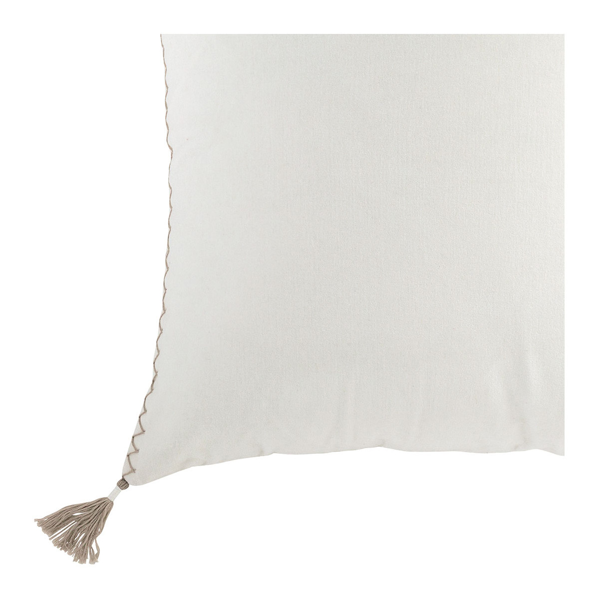 Mattéo cotton velvet cushion cover White