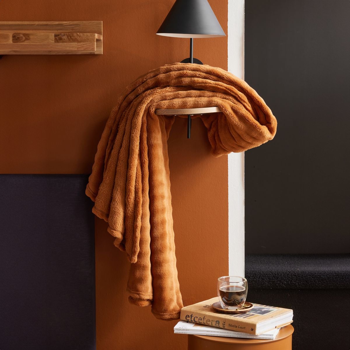 Plain checkered pattern TODAY LINGE DE MAISON Brown