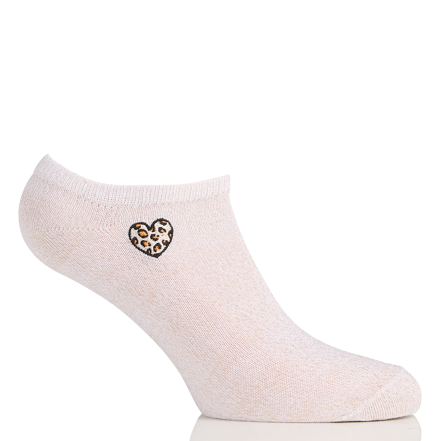 Set of 2 glittery socks PIECES White