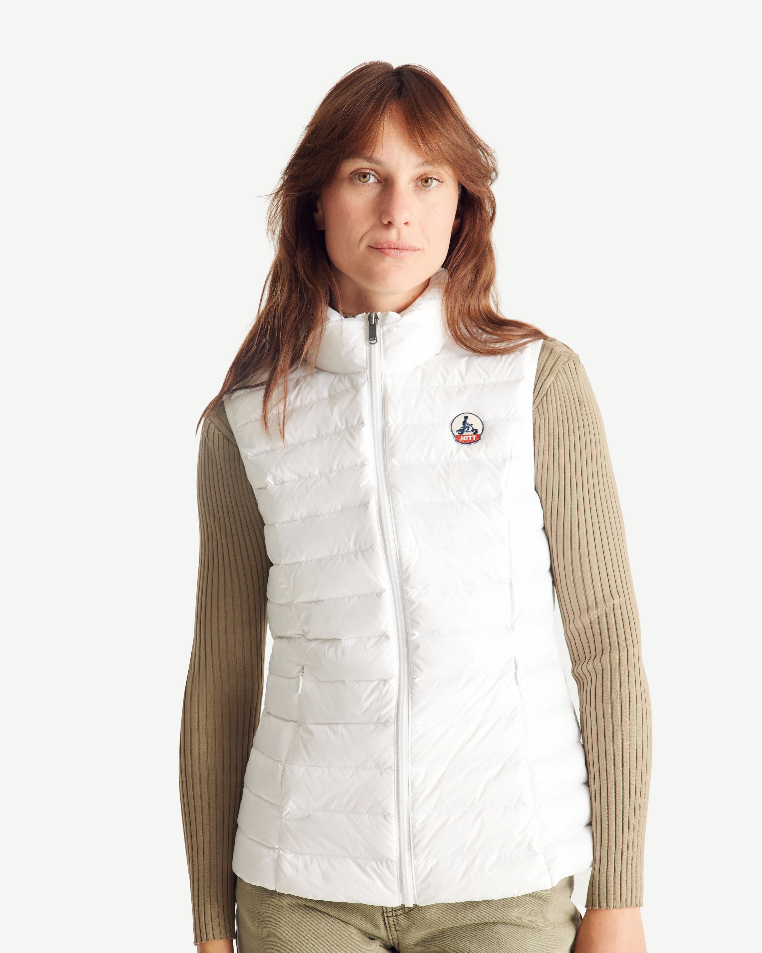 Sleeveless lightweight down vest seda JOTT White