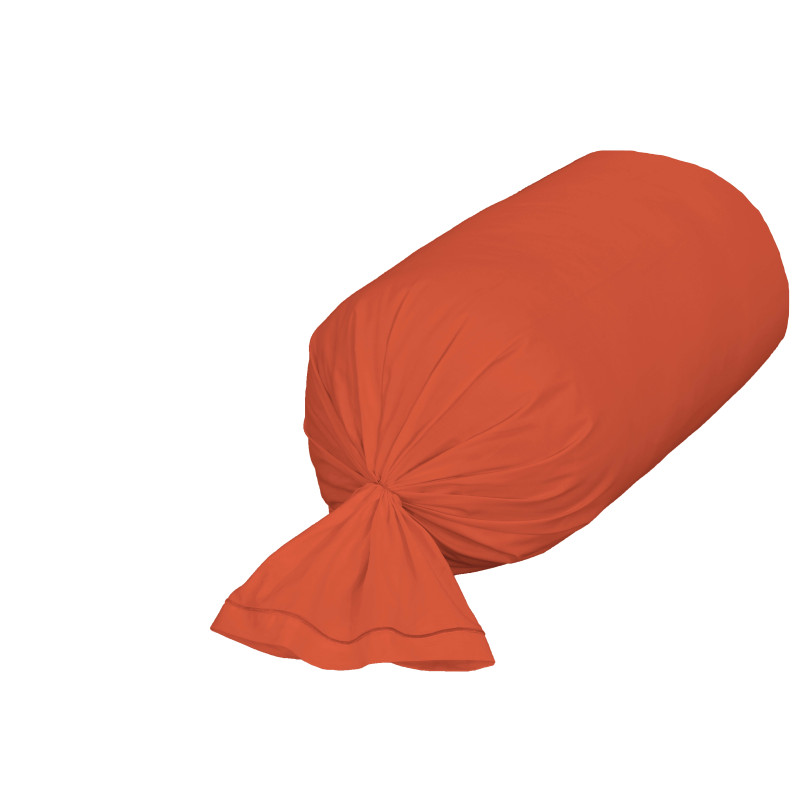 100% Pure Cotton Bolster Pillowcase COTON PUR Red