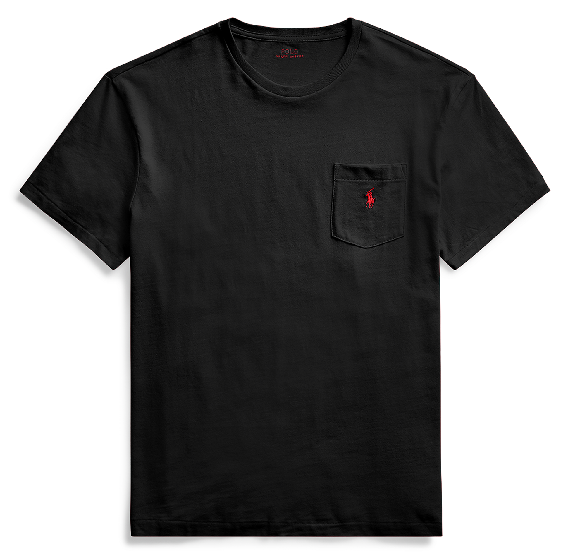 Tee-shirt col rond classic-fit brodé en coton POLO RALPH LAUREN Noir