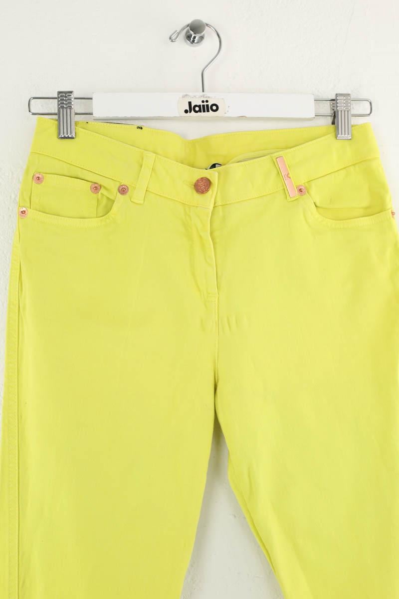 Cotton straight jeans KENZO - SECONDE MAIN Yellow