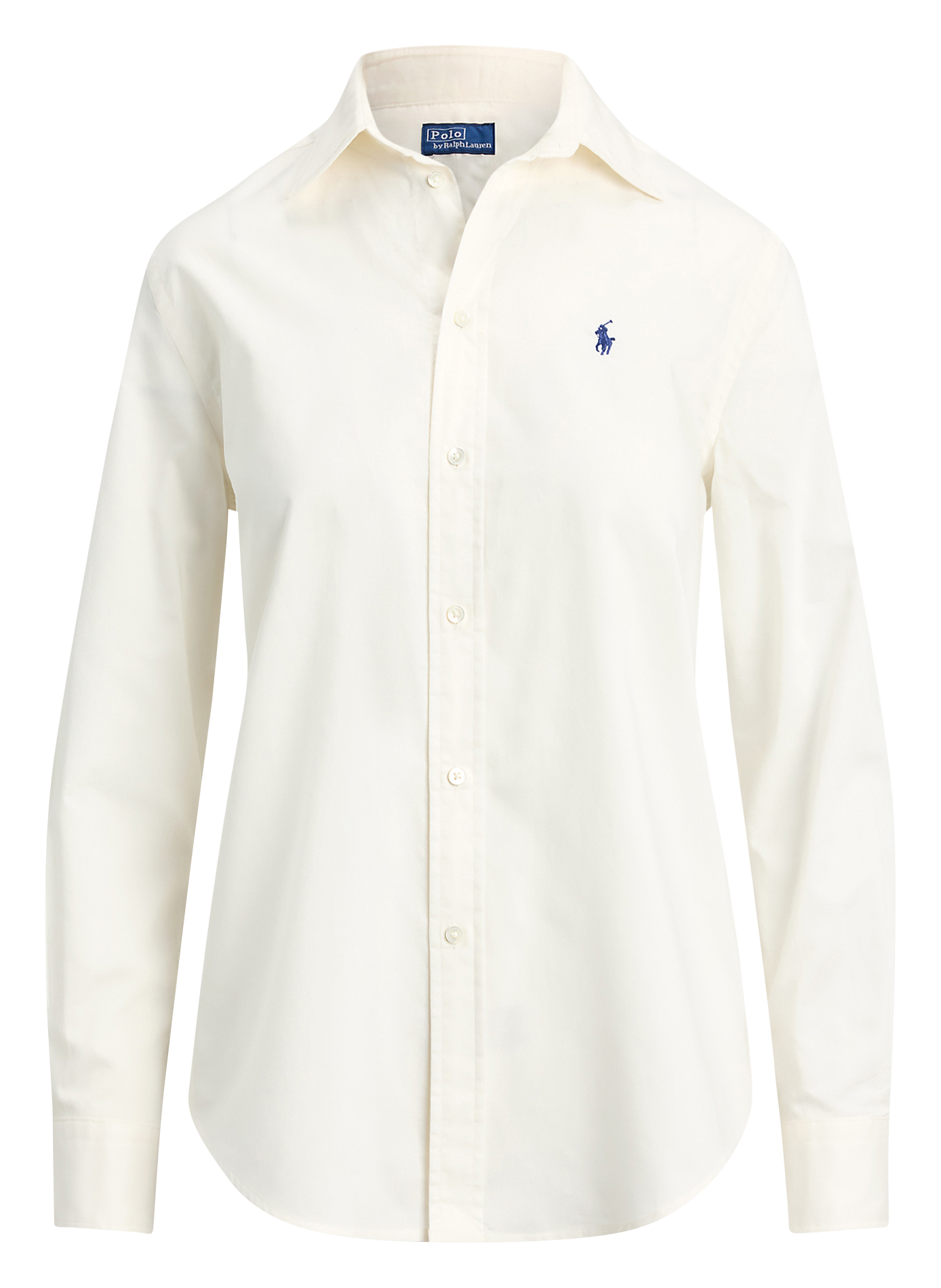 Chemise col classique manches contrastantes en coton POLO RALPH LAUREN Beige