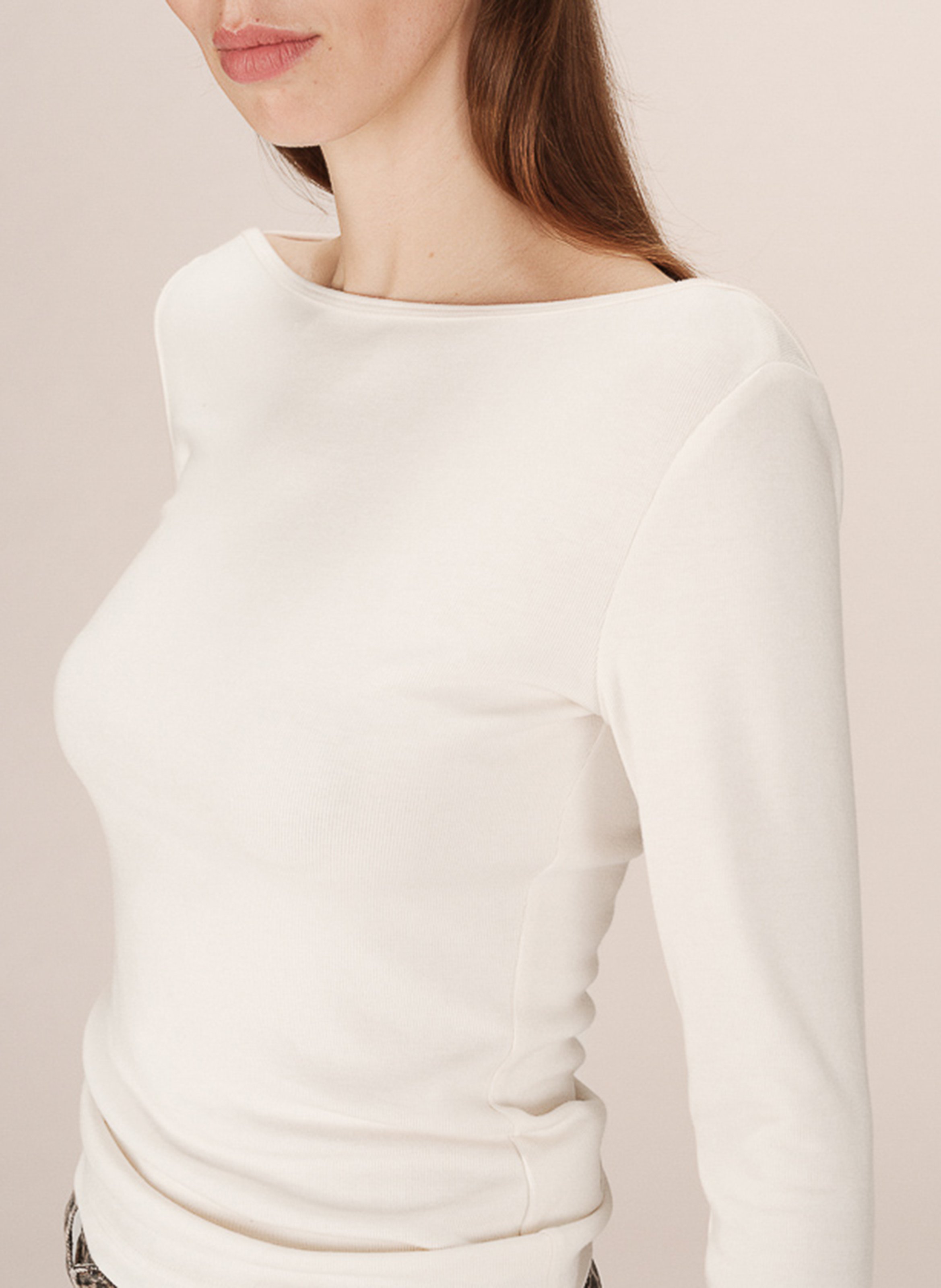 Tee-shirt col bateau GRACE ET MILA Beige