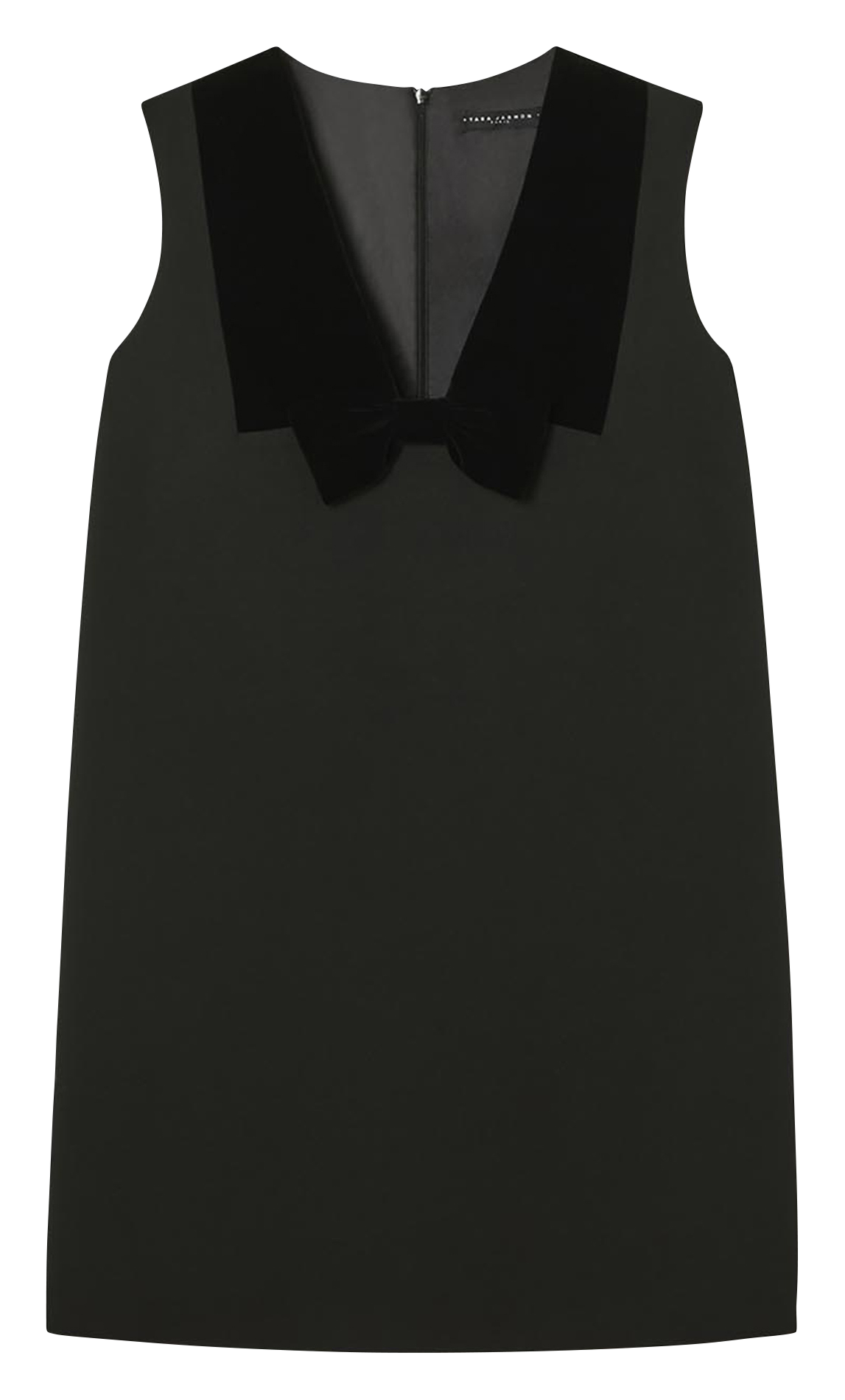 Abito corto collo a V TARA JARMON Nero