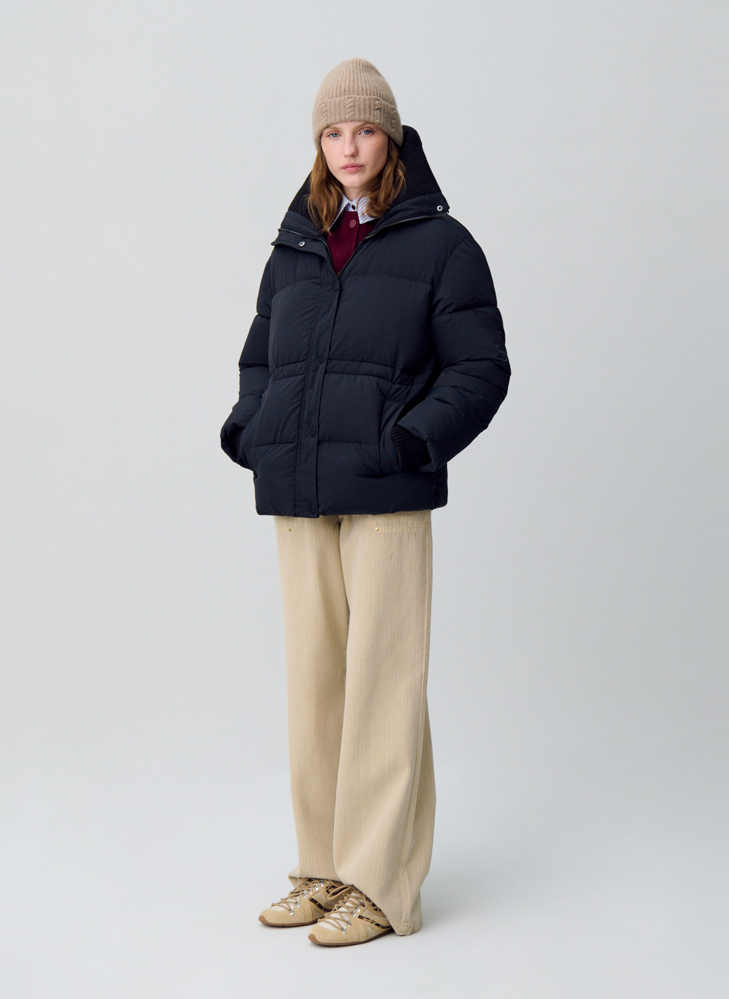 Doudoune oversize col montant CLAUDIE PIERLOT Noir