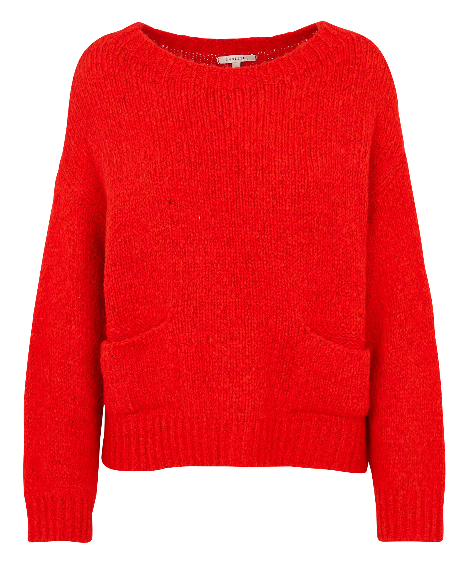 Pull oversize en maille tressée bouclette HUMILITY Orange