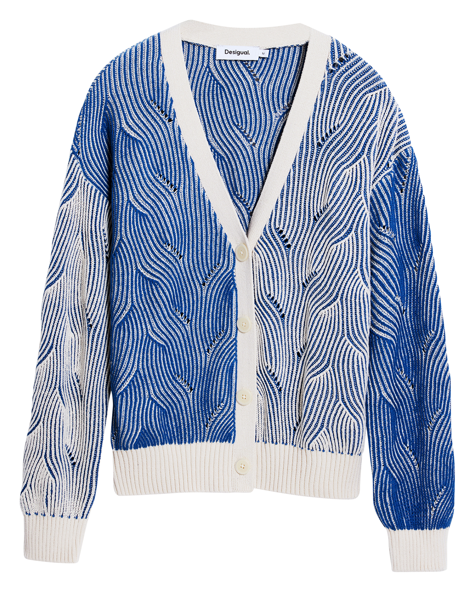 Cardigan con stampa in rilievo DESIGUAL Blu