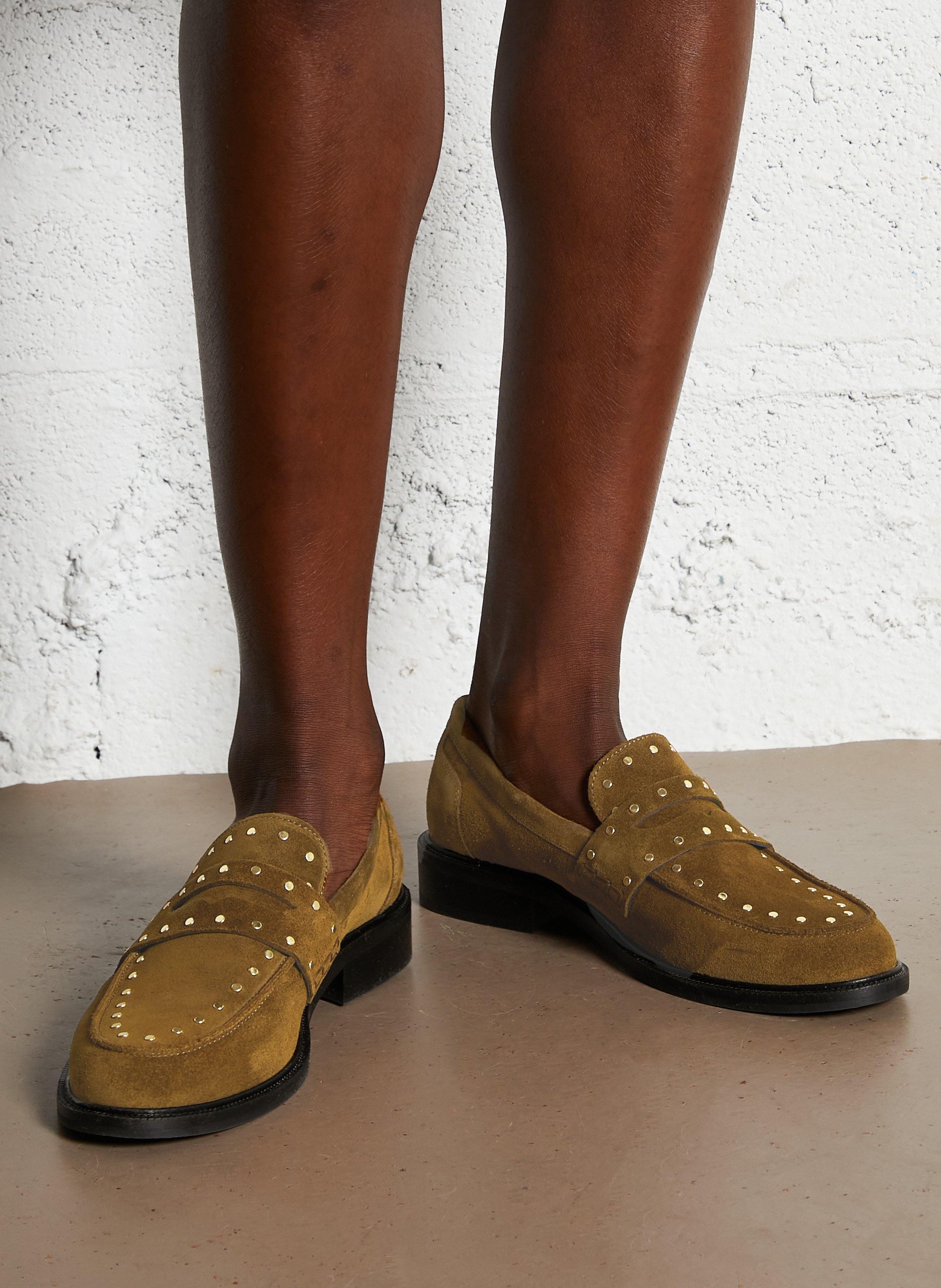 Leather loafers BOCAGE Brown