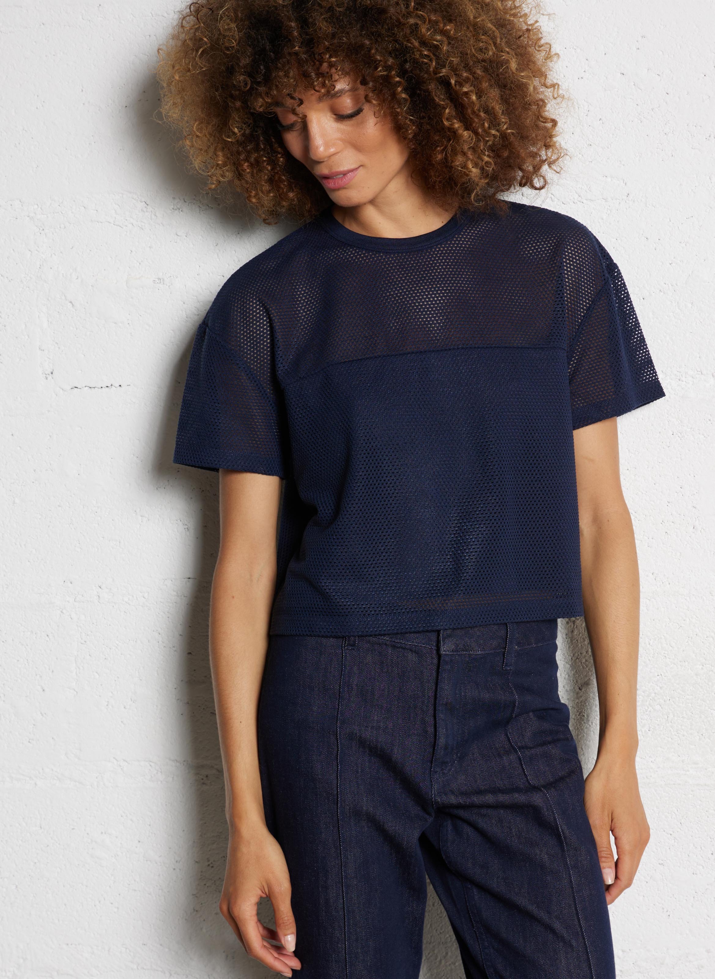 Tee-shirt oversize col rond IKKS Bleu