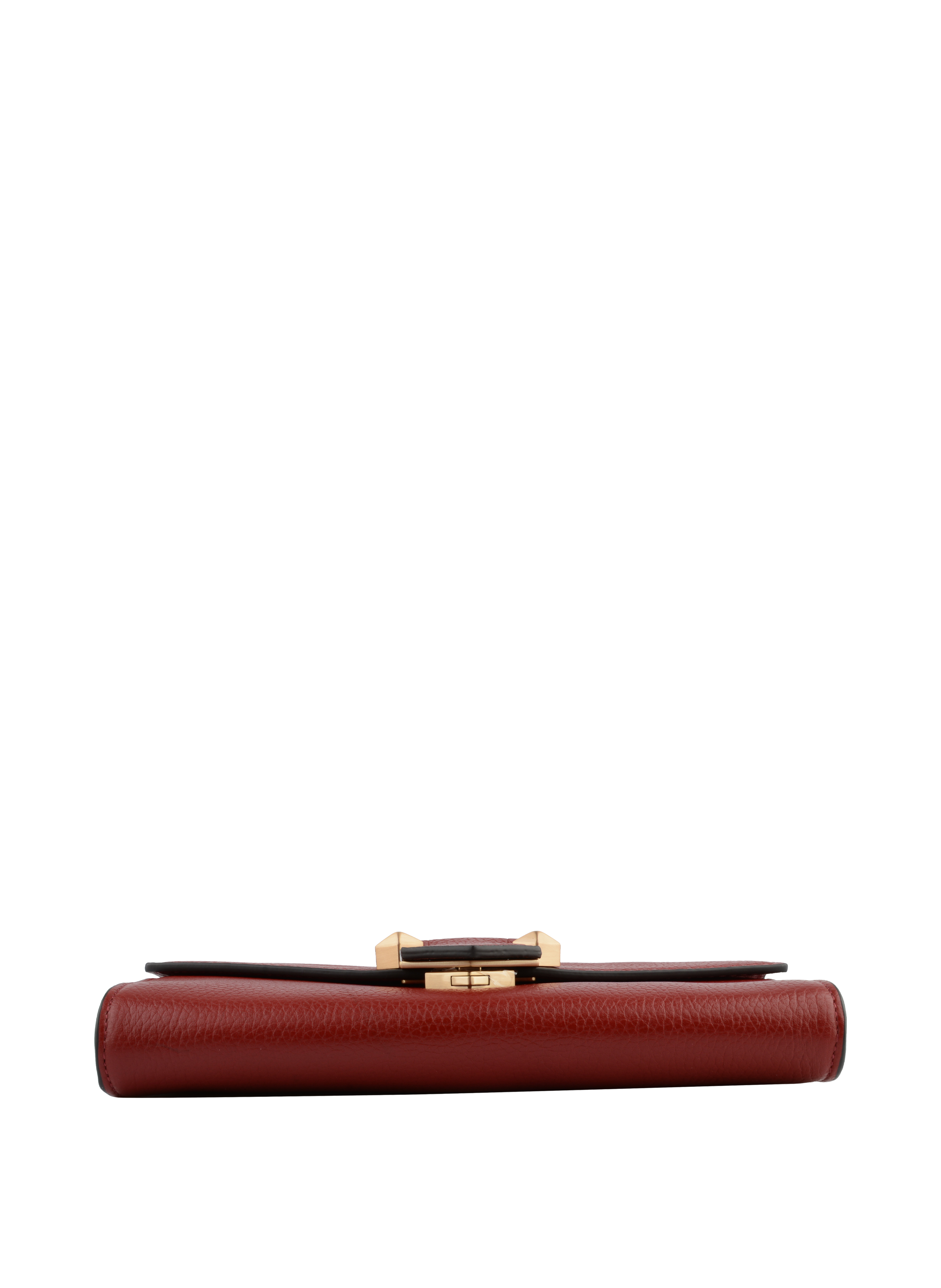 Clutch - cowhide leather POURCHET Red