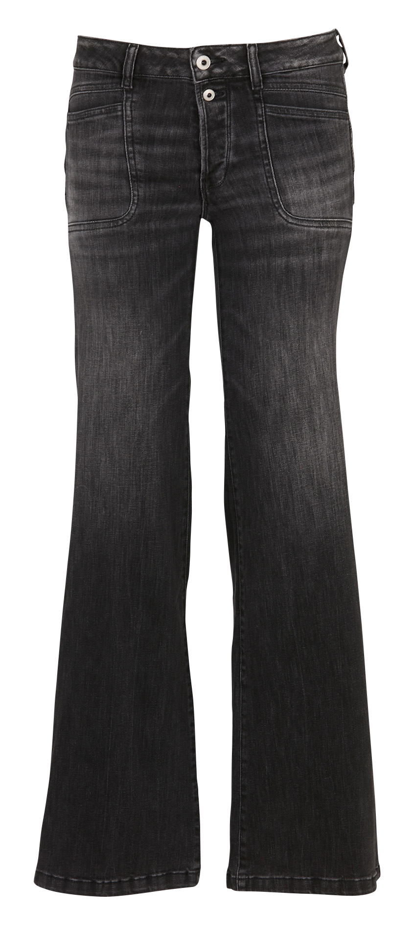 Jean évasée en coton mélangé LE TEMPS DES CERISES Gris