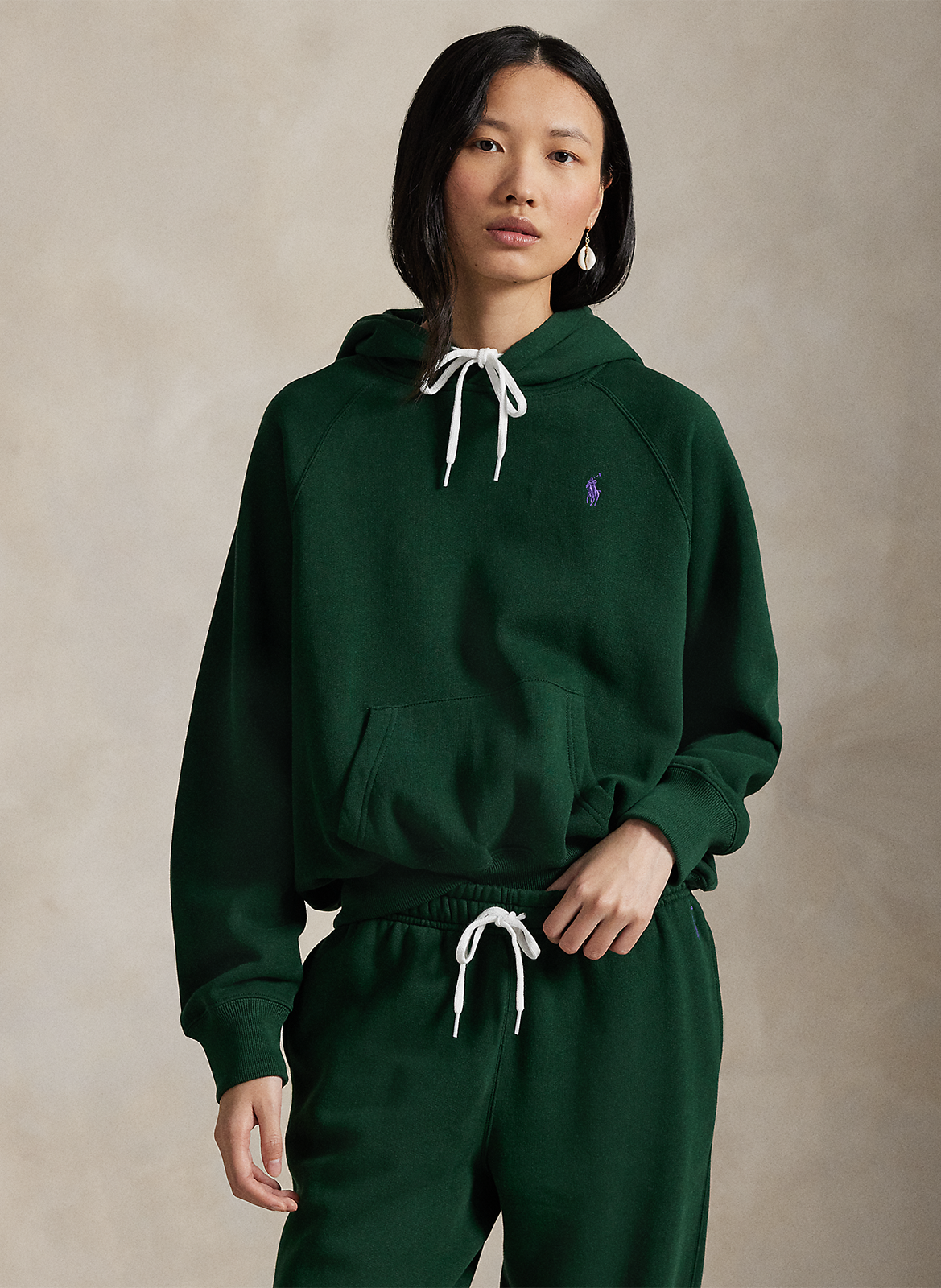 Sweat ample uni à capuche  POLO RALPH LAUREN Vert