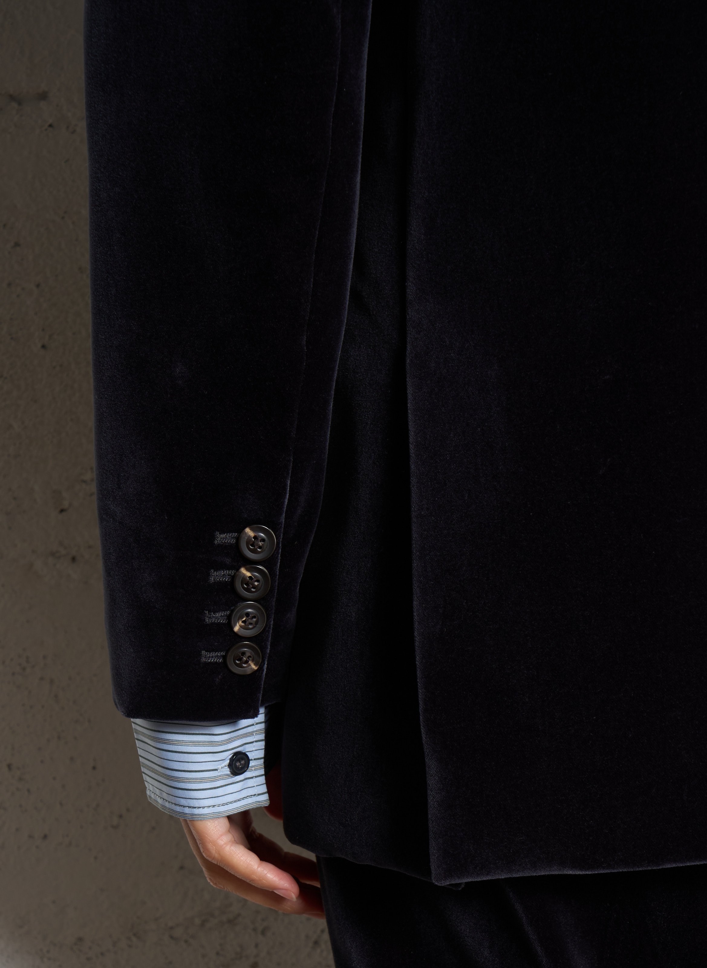 Tailored velvet jacket SOEUR Grey