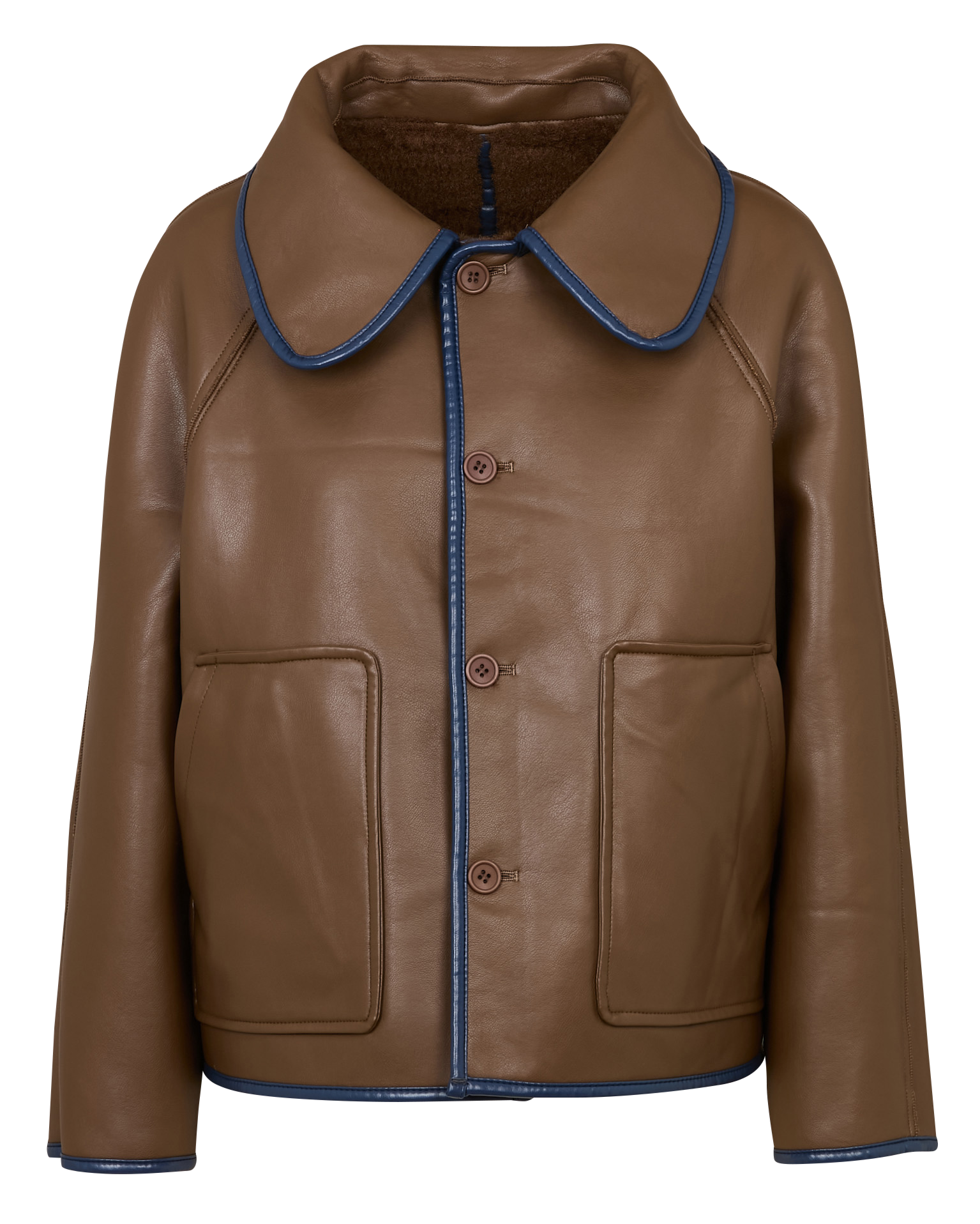 Veste col classique réversible THE TINY BIG SISTER Marron