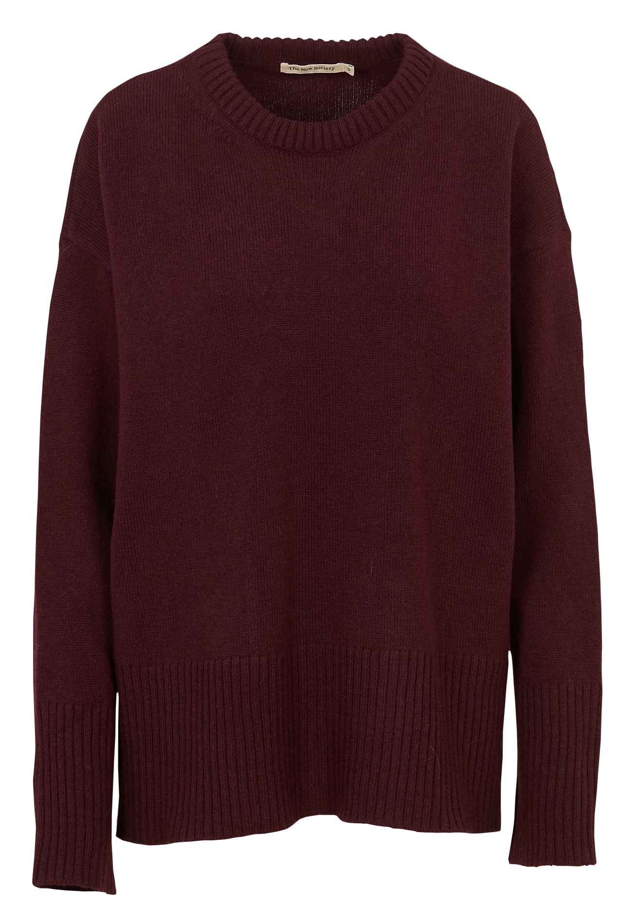 Pull oversize en laine et cachemire  THE NEW SOCIETY Rouge