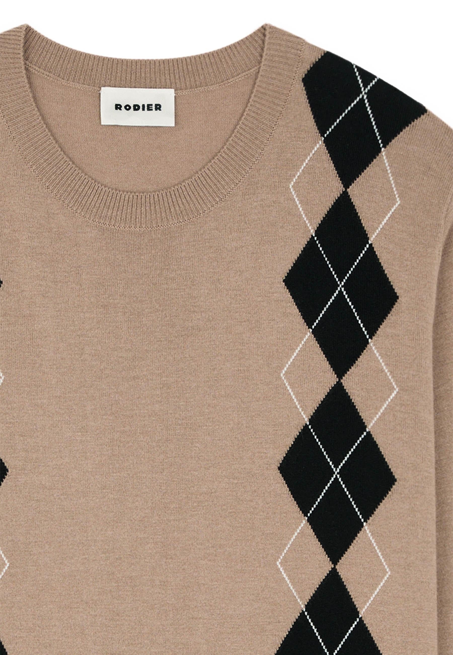 Chat jacquard sweater RODIER Brown