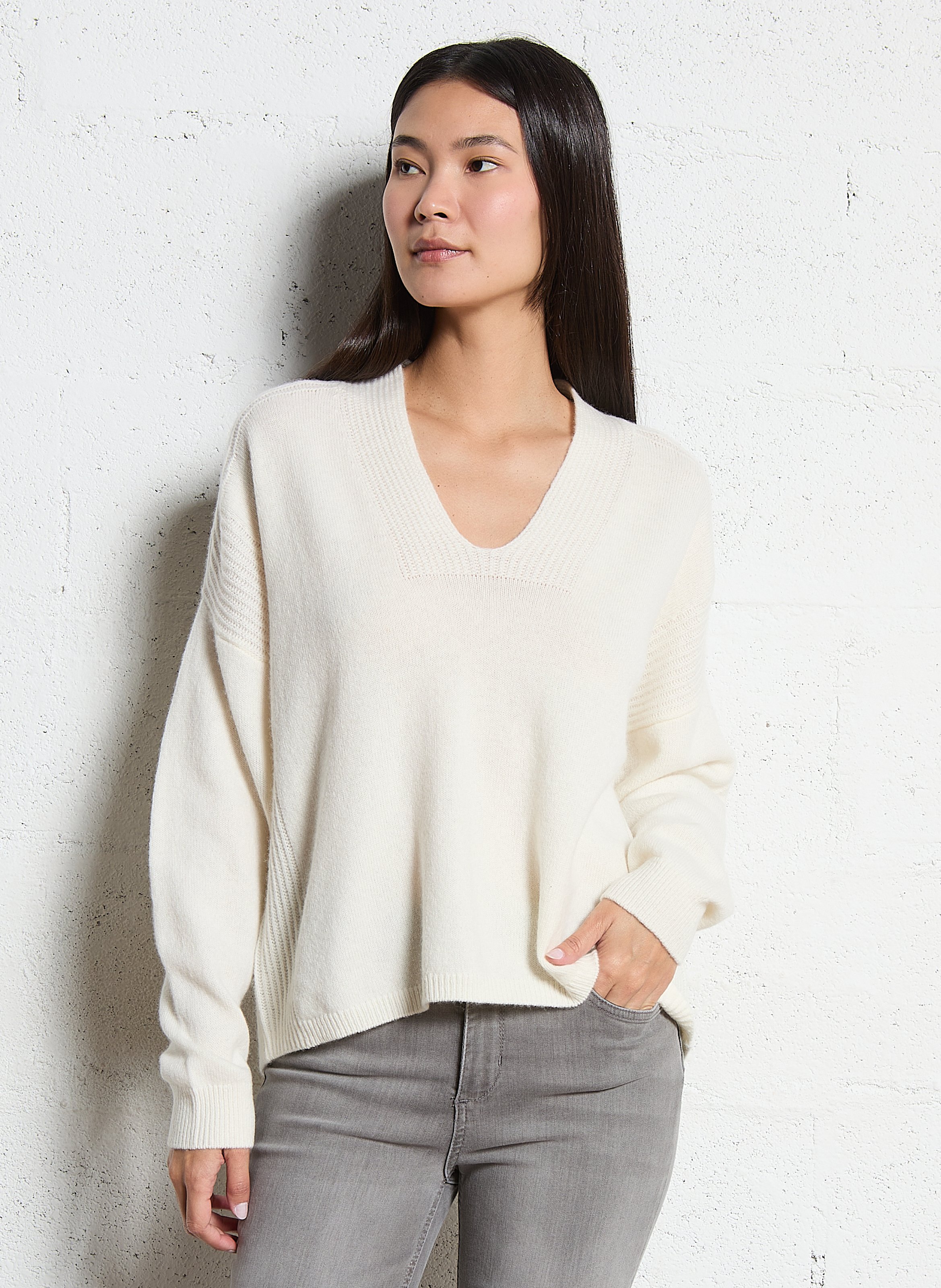 Pull oversize col rond en laine LIU JO
