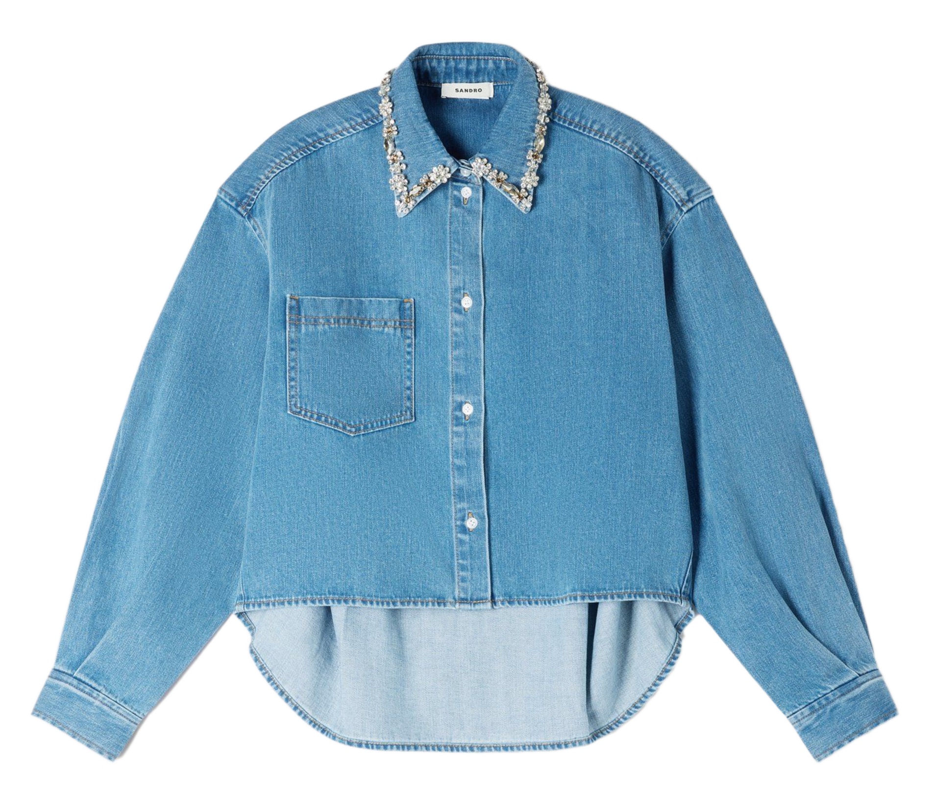 Denim shirt SANDRO Blue