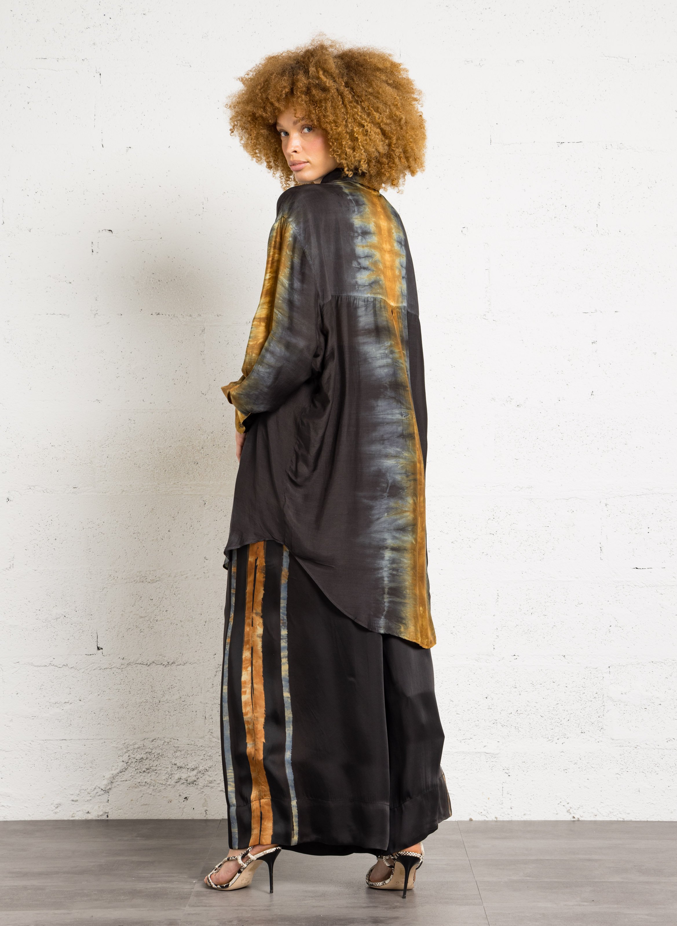 Blouse met klassieke kraag en print MES DEMOISELLES Veelkleurig