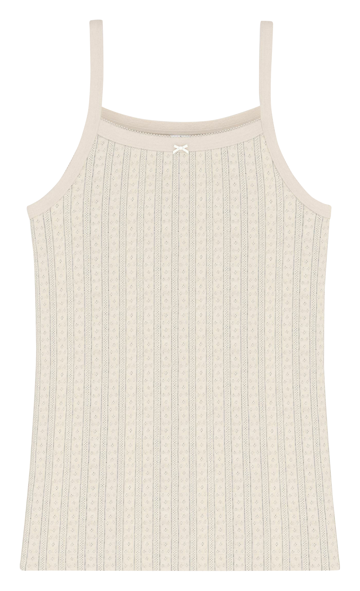 Débardeur droit en maille pointelle PETIT BATEAU Blanc