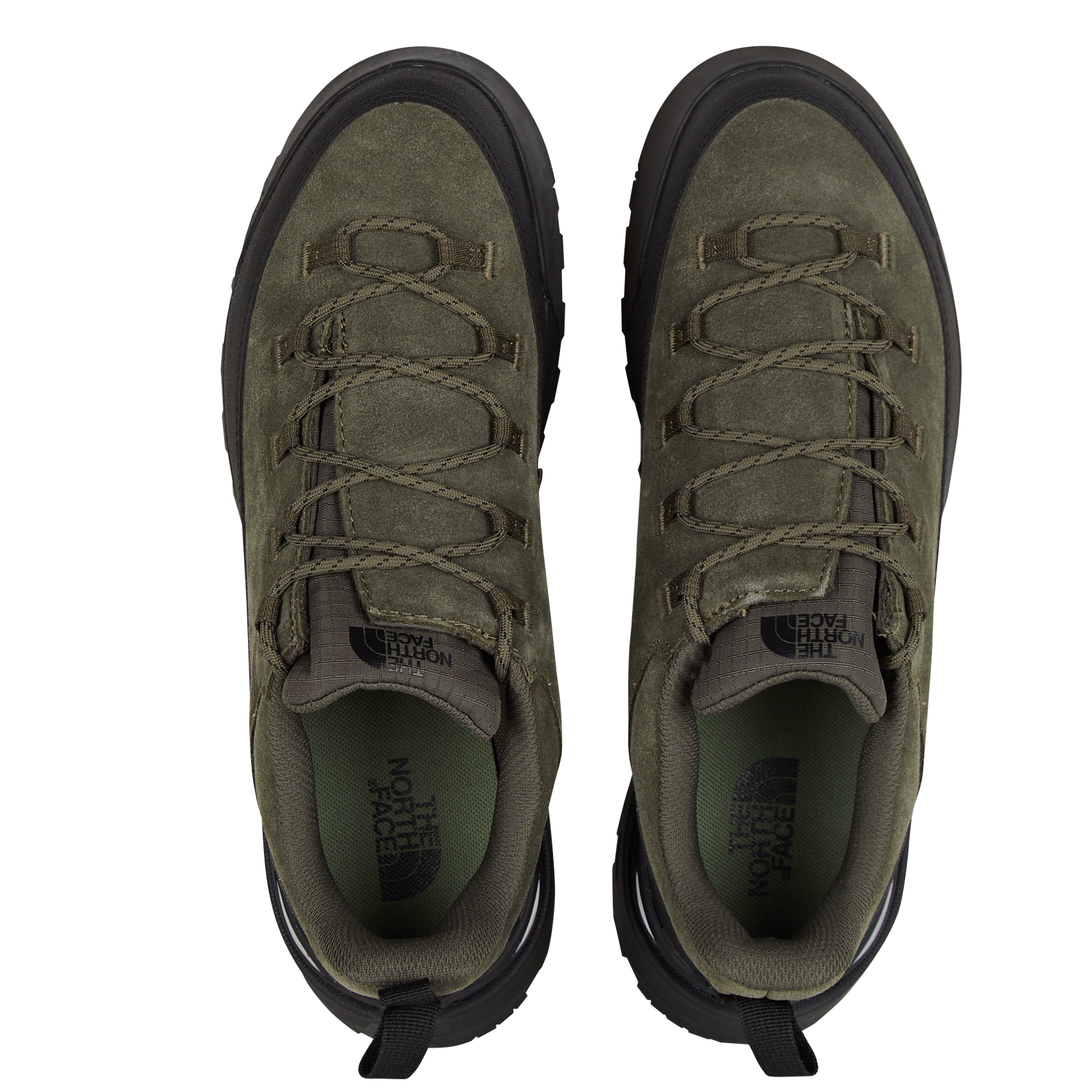 Baskets basses à lacets en cuir THE NORTH FACE Vert