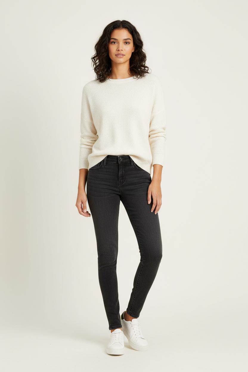 Cropped slim jeans with studs LEVI'S - Seconde main Black