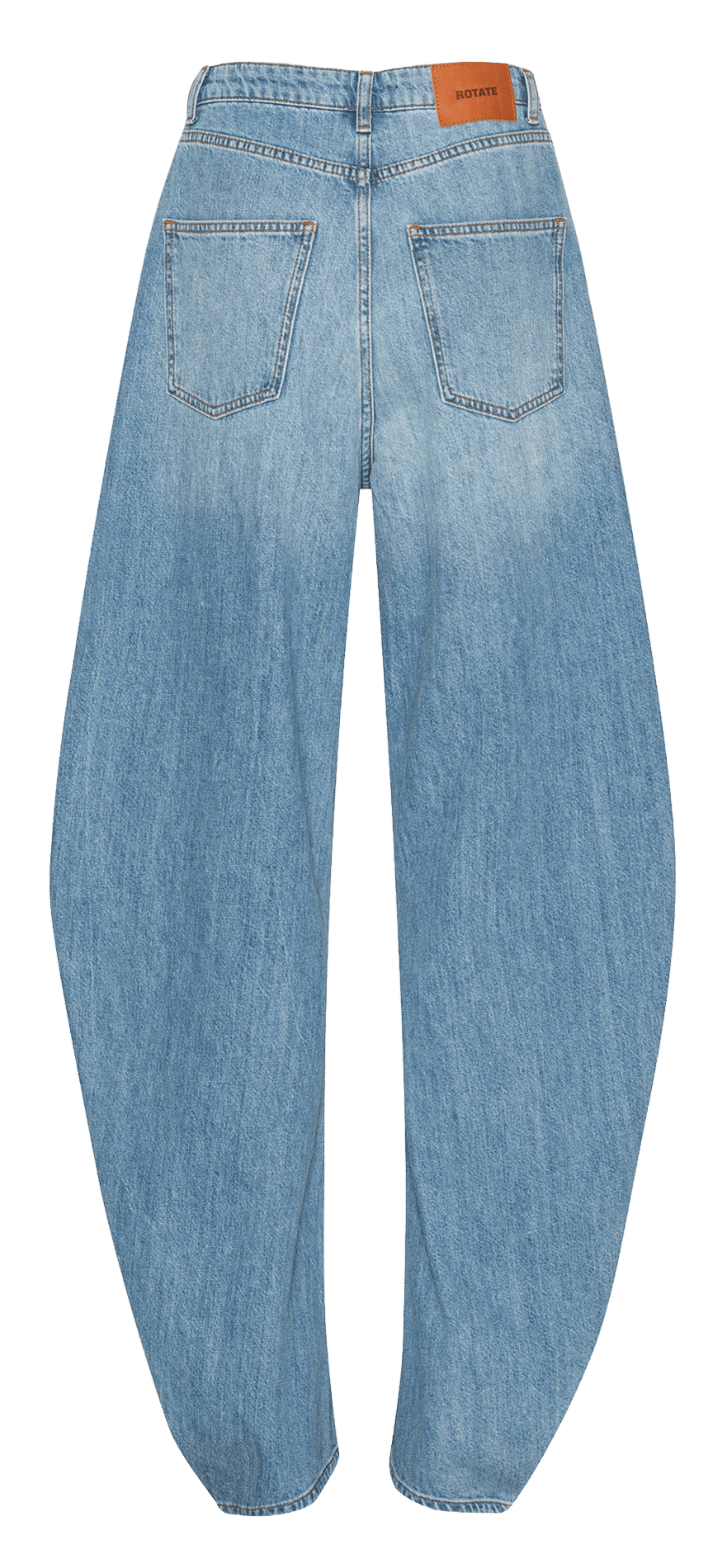Bio-Baumwoll-High-Waist-Jeansrock ROTATE Blau
