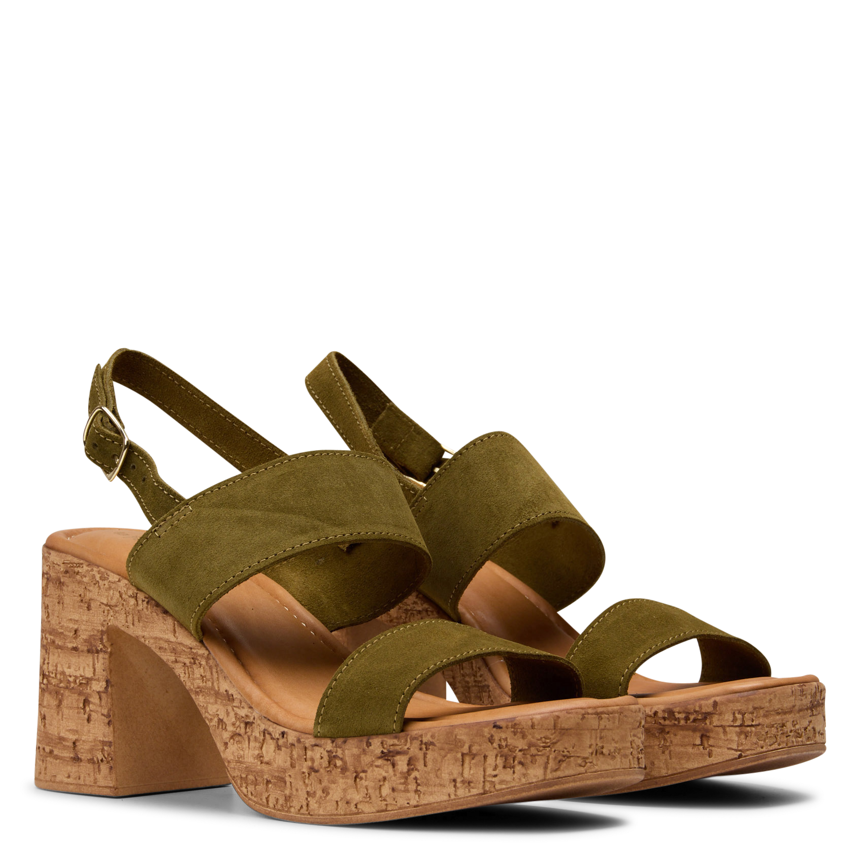 Sandales hautes en cuir LA FEE MARABOUTEE Vert