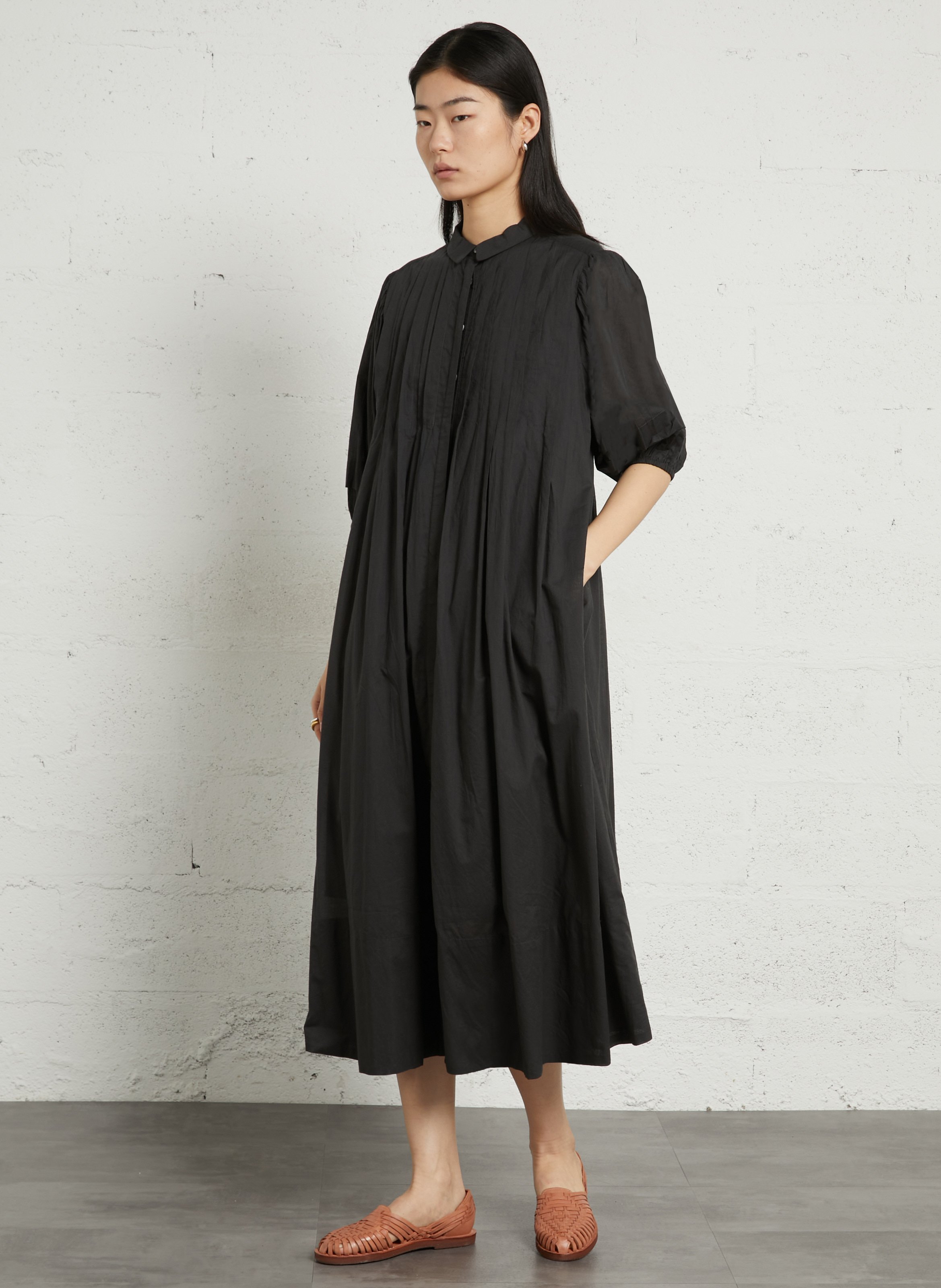 Robe longue ample en coton bio LEON & HARPER