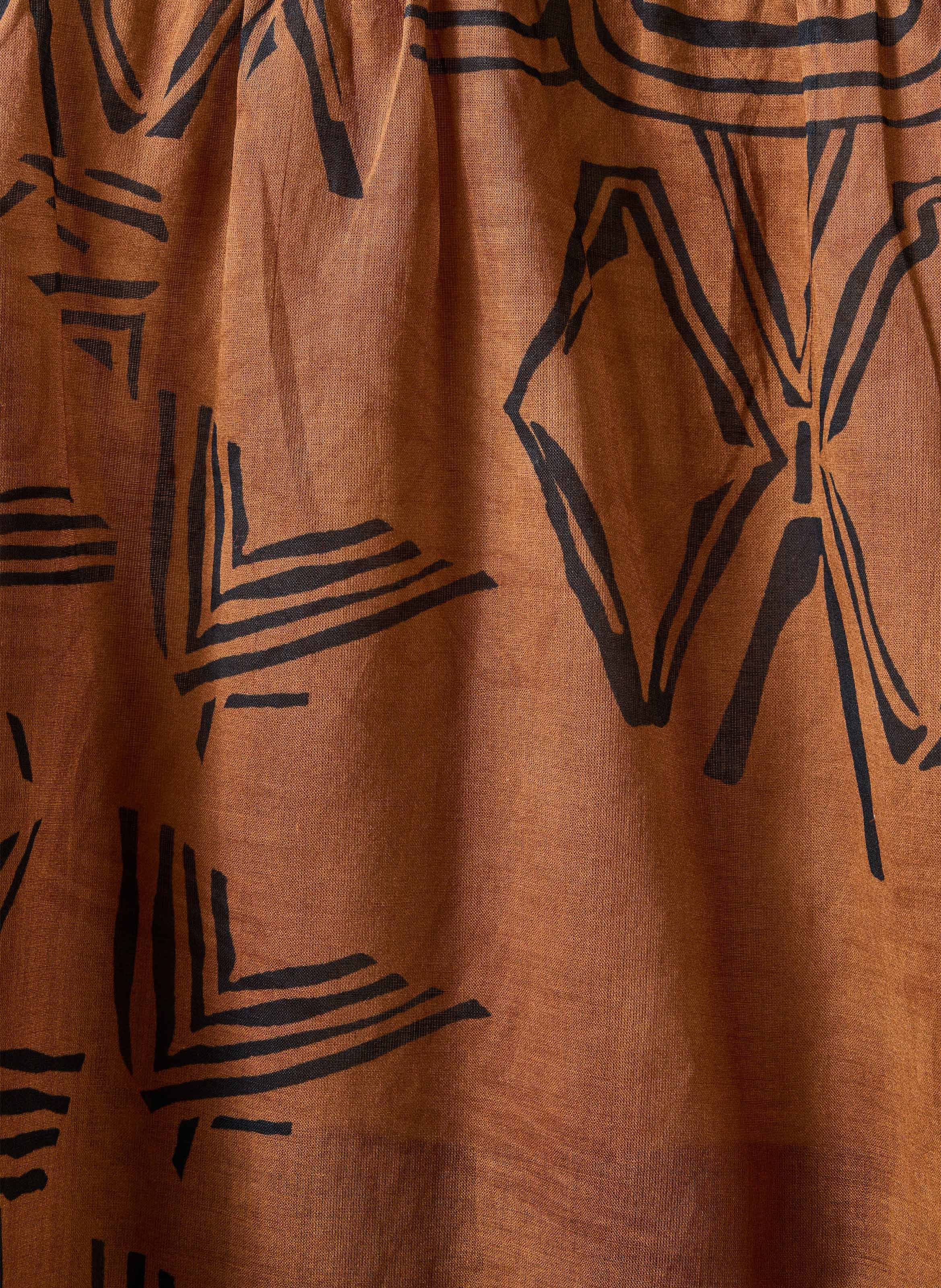 Ruimvallende blouse met print LA FEE MARABOUTEE Bruin