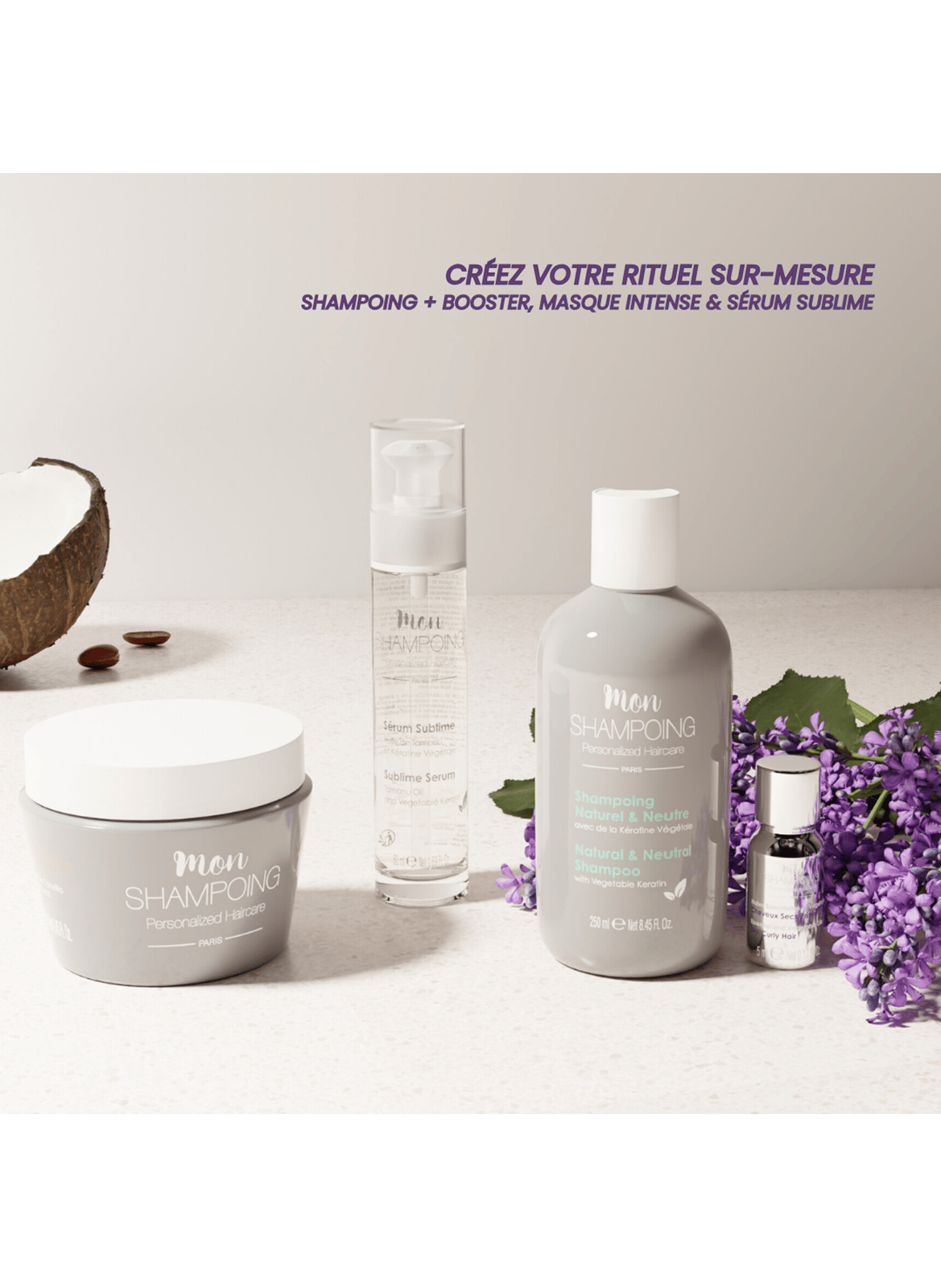 Haarpflege-Booster für trockenes/krauses Haar mit ätherischen und pflanzlichen Ölen MON SHAMPOING No color