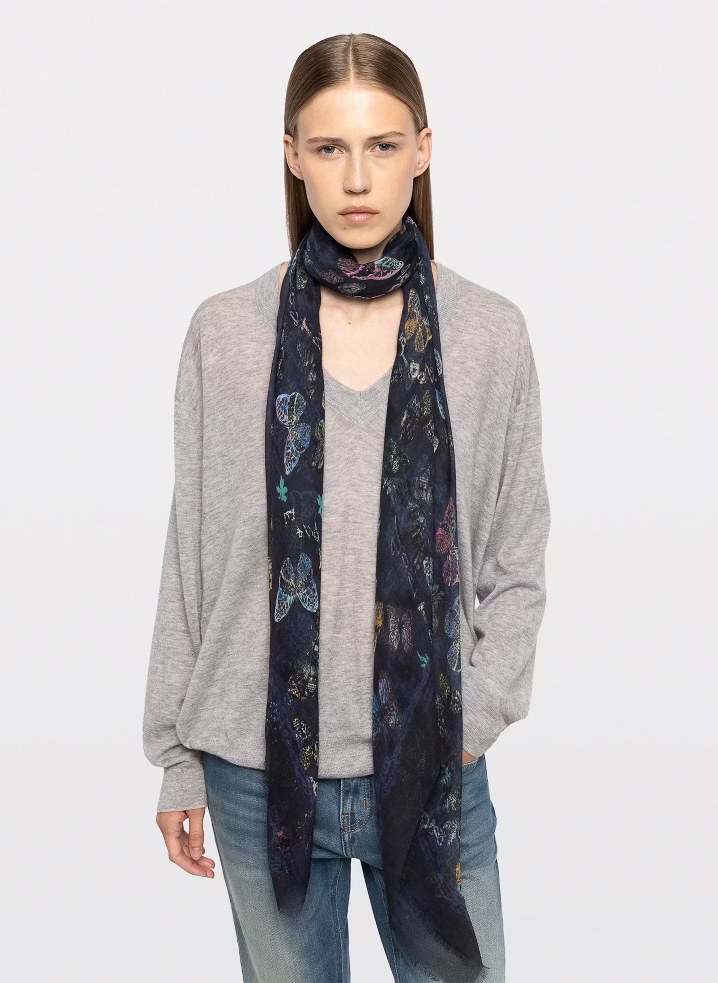 Foulard imprimé ZADIG&VOLTAIRE Bleu